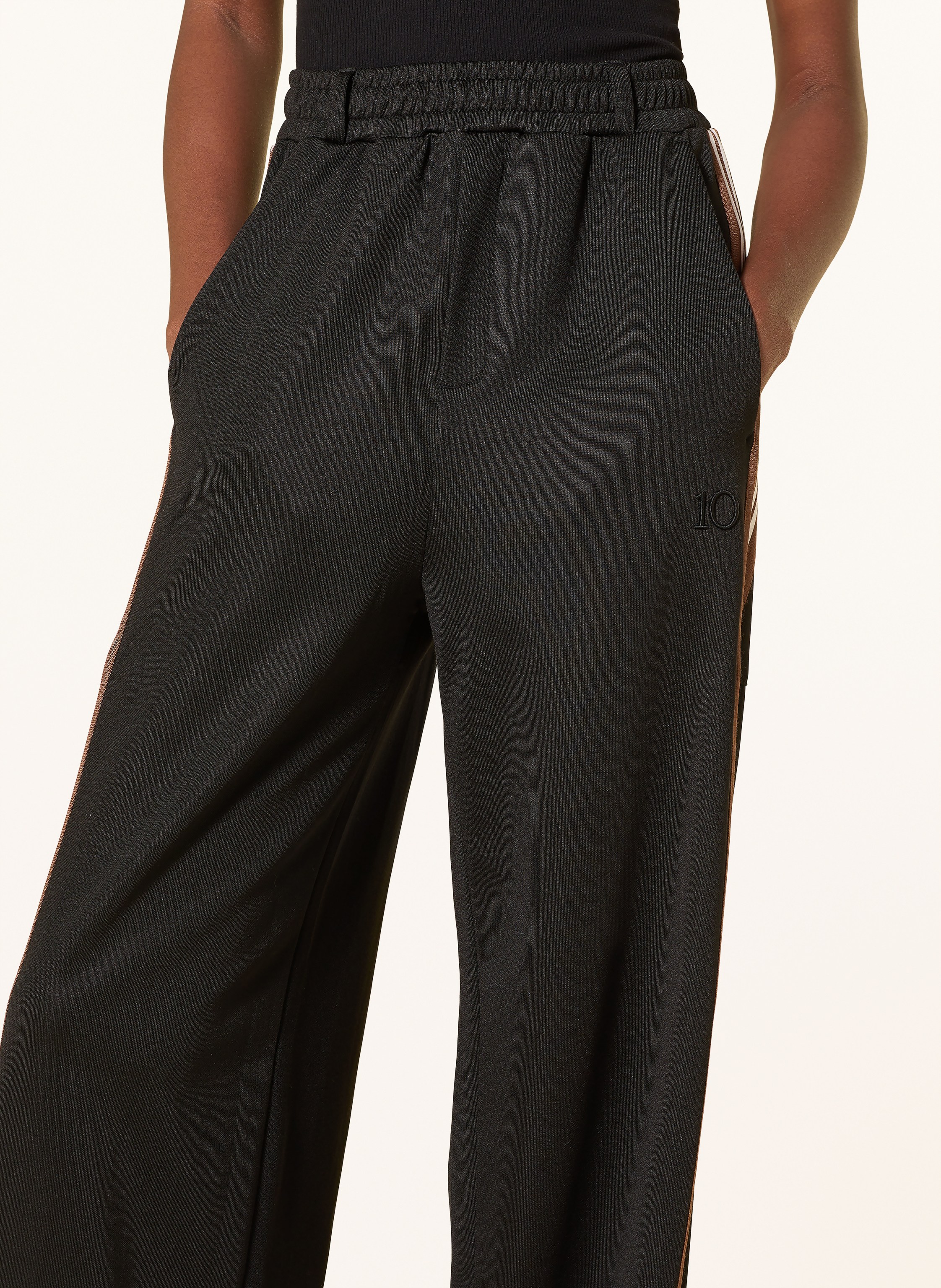 Thumbnail - 10days Track Pants Mit Galonstreifen schwarz