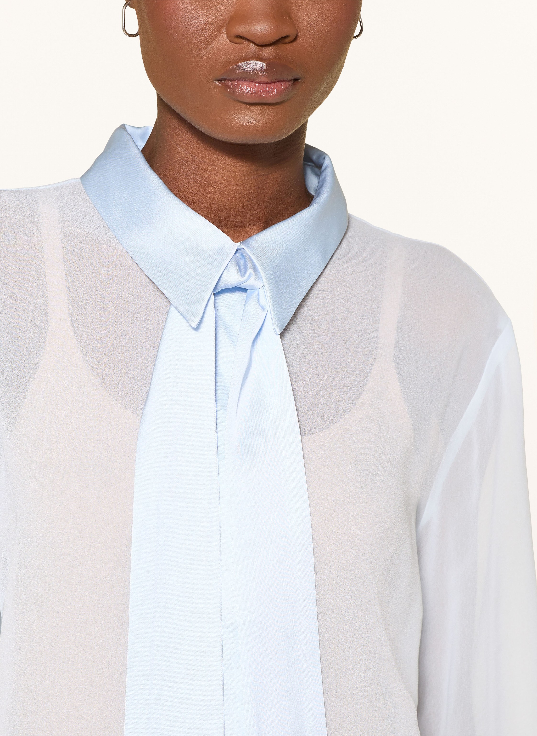 Thumbnail - Gestuz Hemdbluse Gzchif Mit Abnehmbarer Schluppe blau