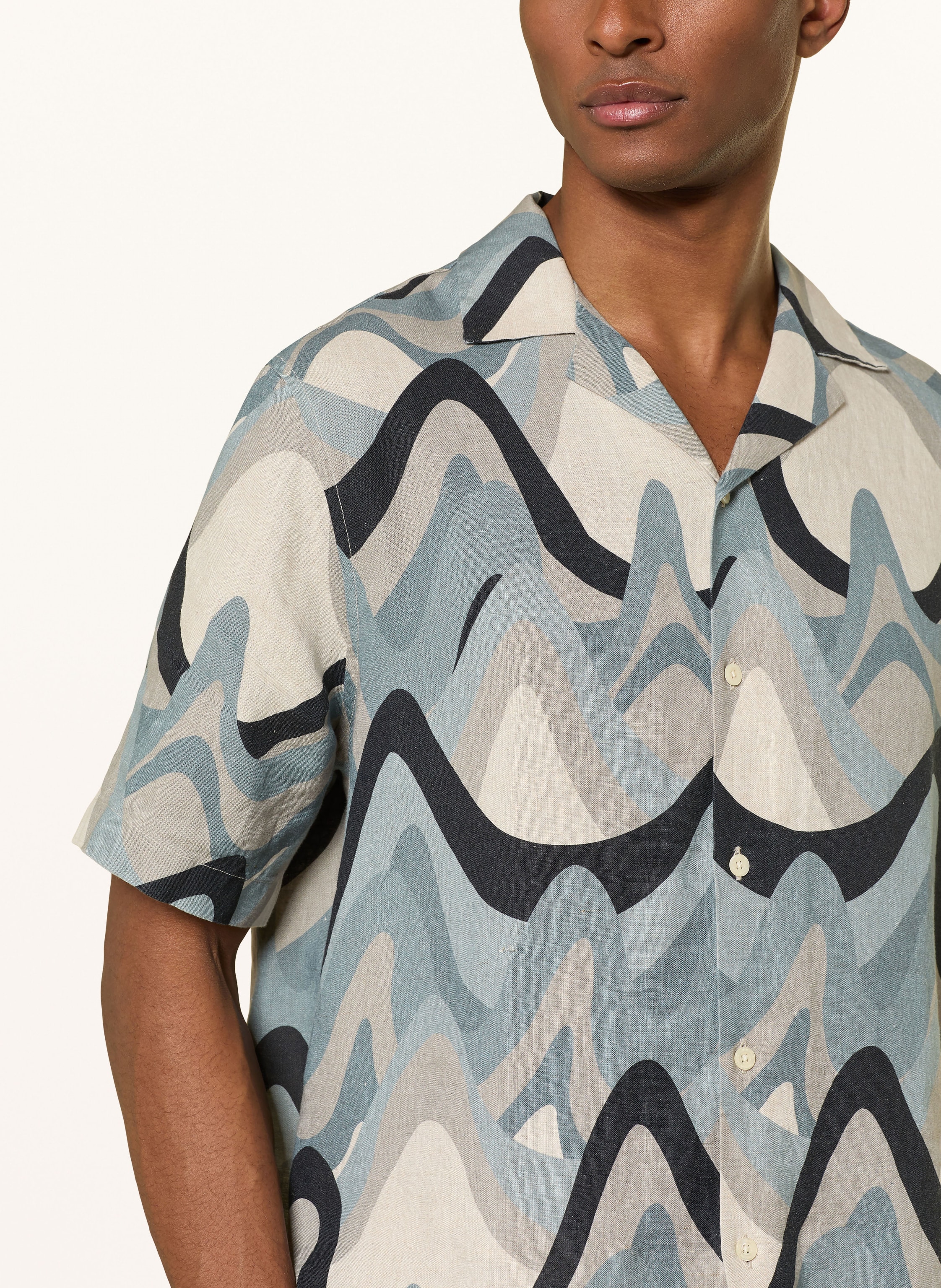 Thumbnail - Frescobol Carioca Resorthemd Roberto Relaxed Fit Aus Leinen blau