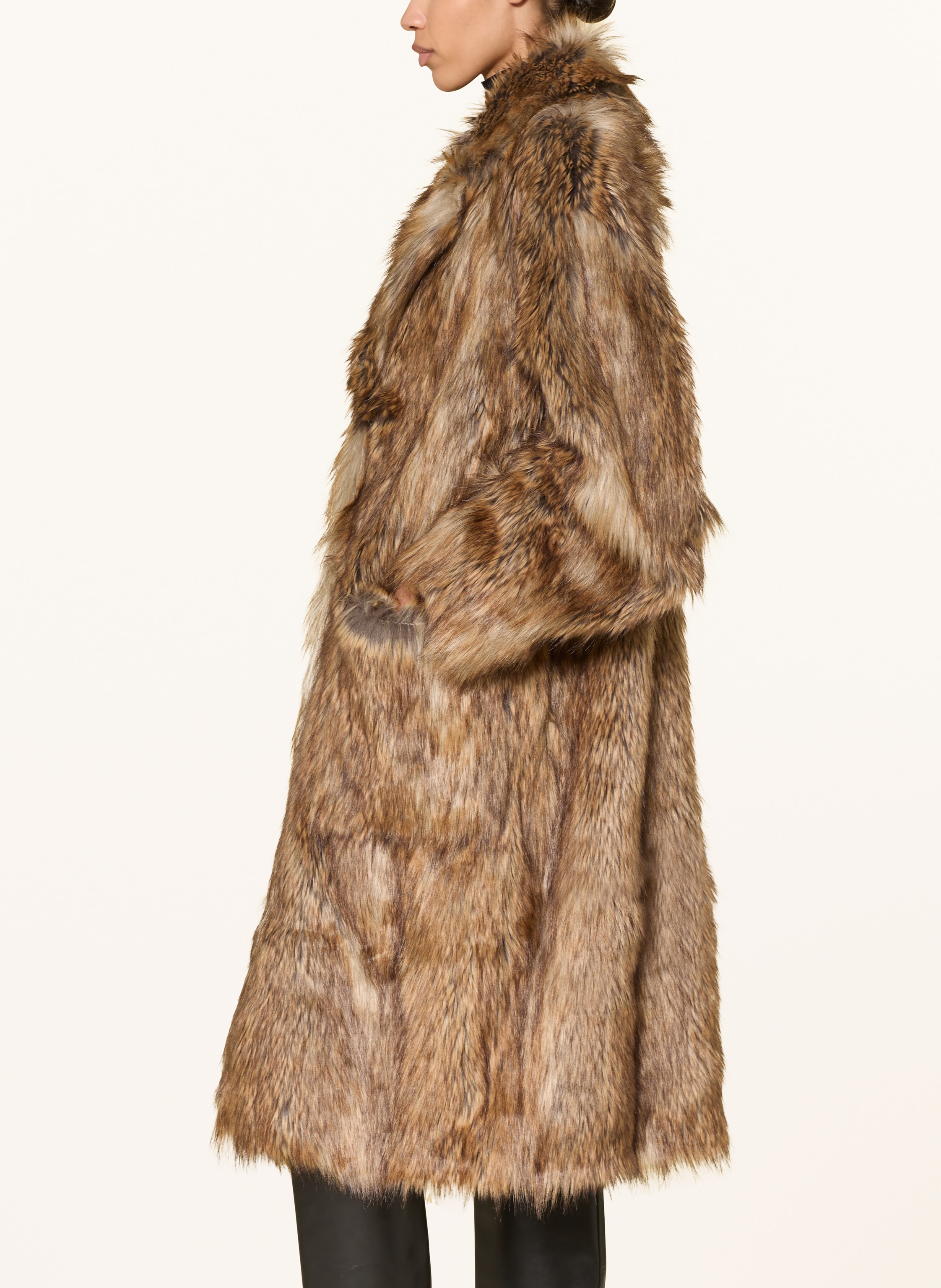 Thumbnail - The Frankie Shop Kunstfell-Mantel Rella braun