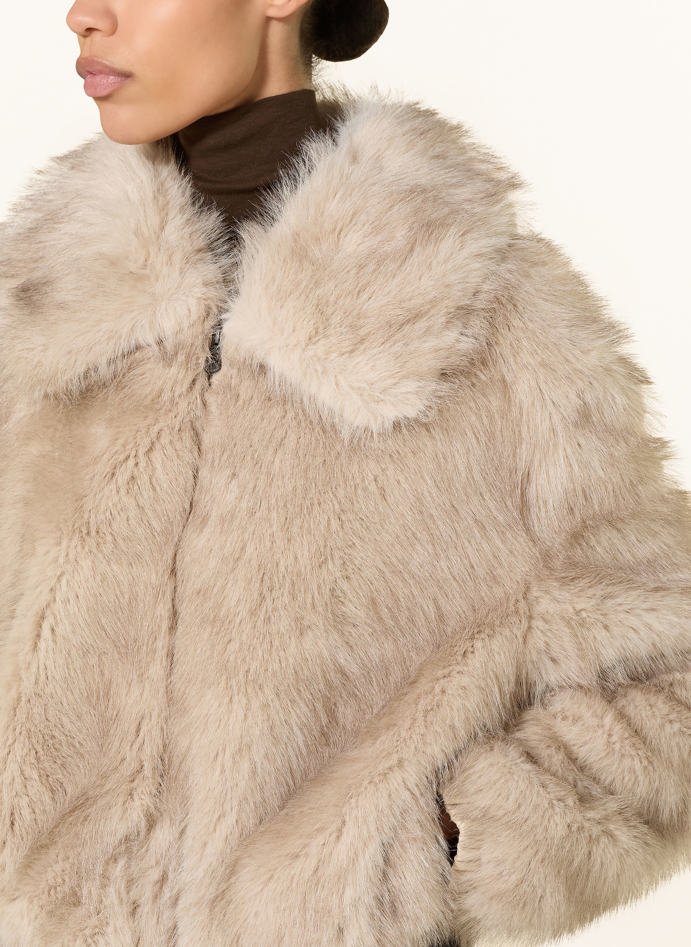 Thumbnail - The Frankie Shop Kunstfell-Jacke Hope weiss