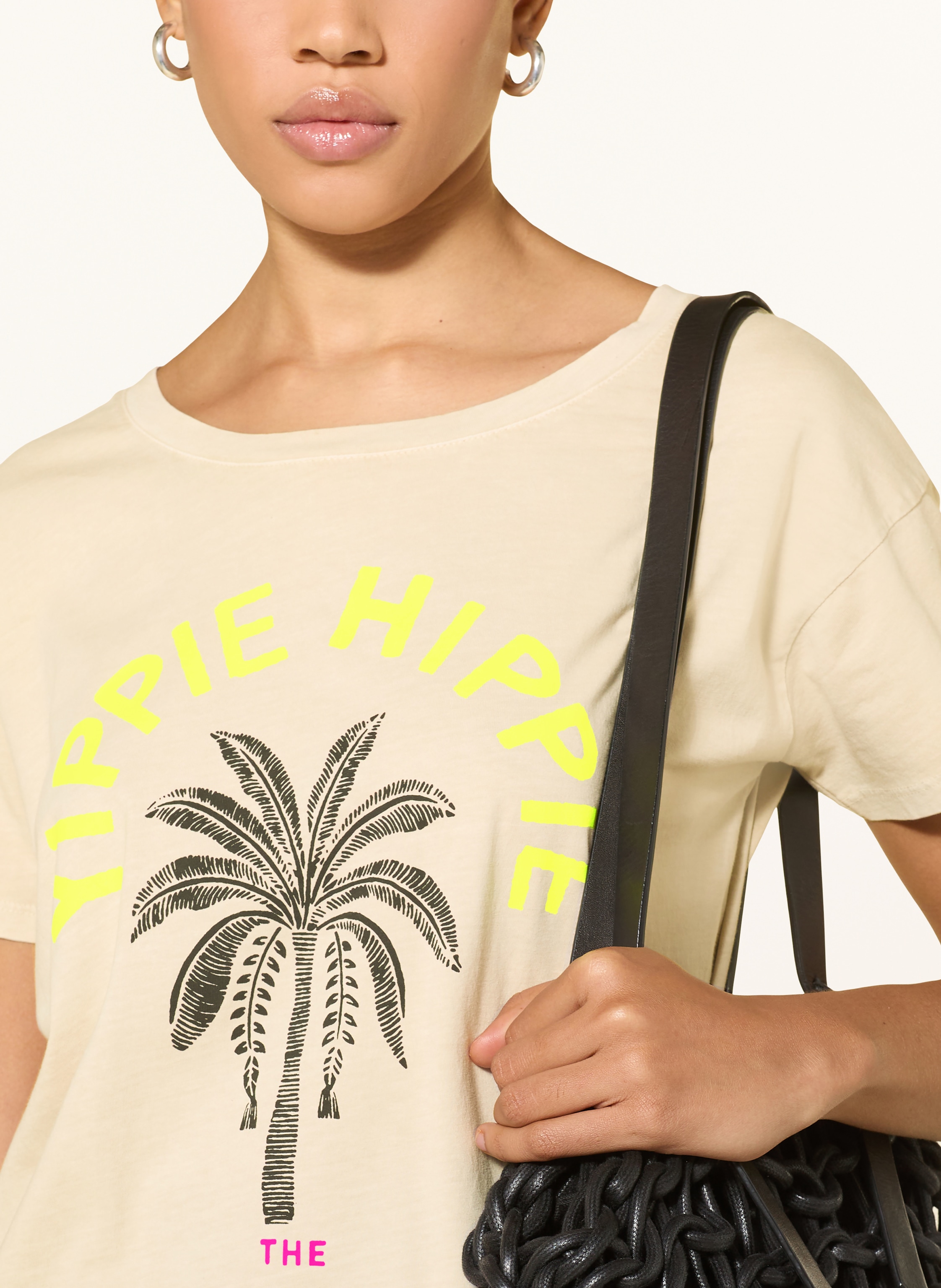 Thumbnail - Yippie Hippie T-Shirt beige