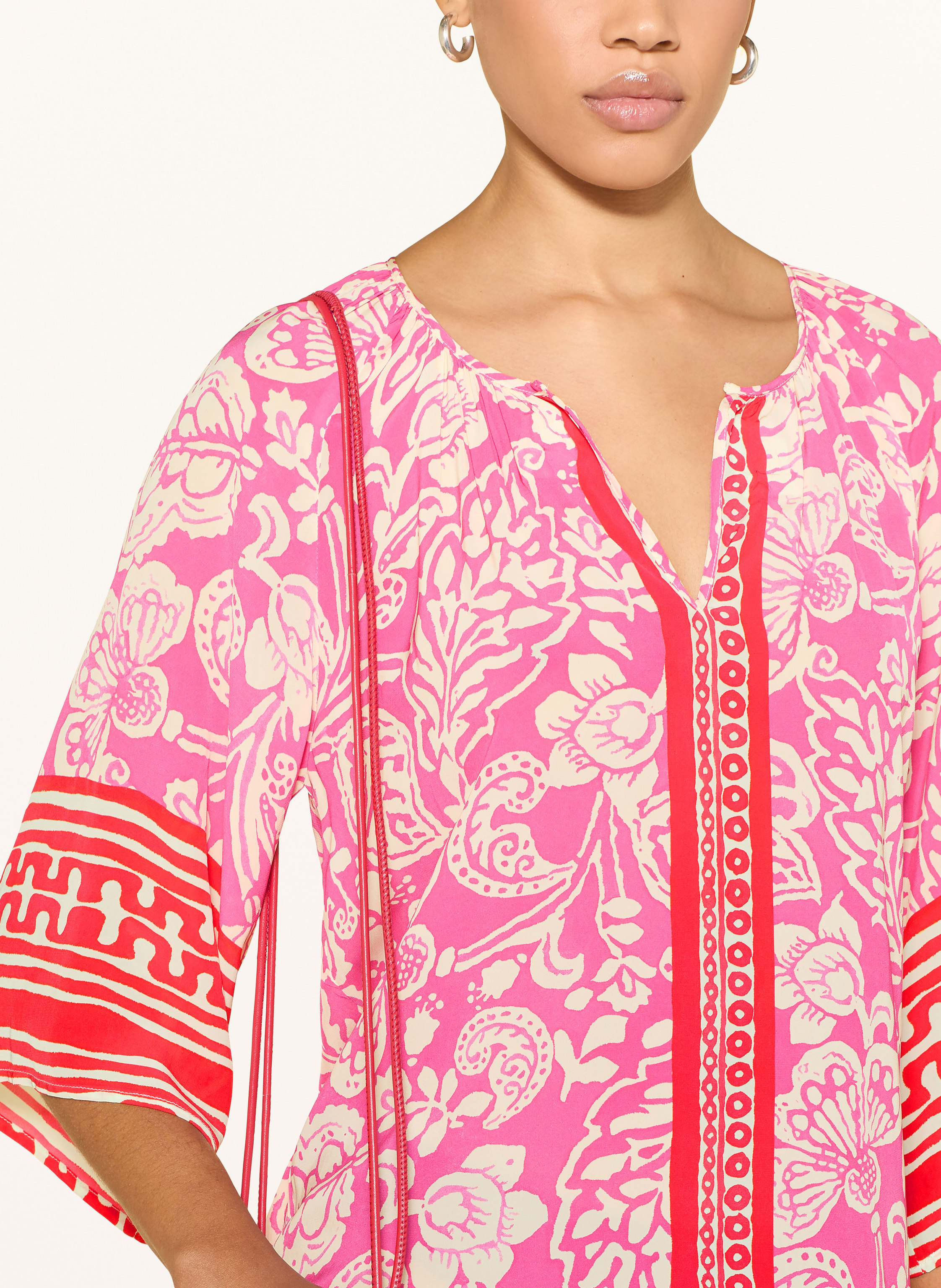 Thumbnail - Yippie Hippie Kleid Mit 3/4-Arm pink