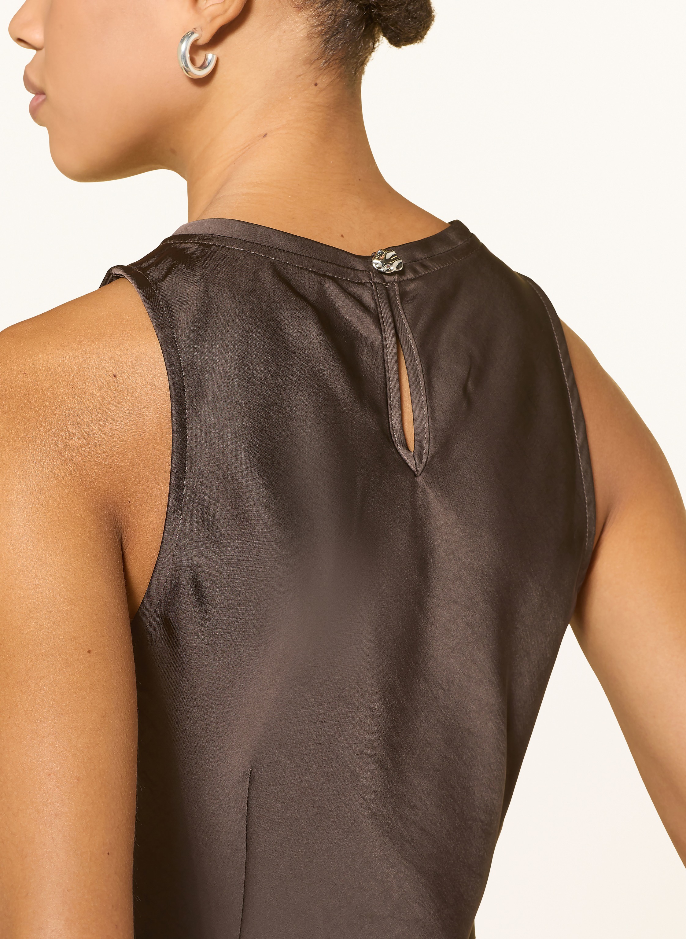 Thumbnail - Neo Noir Blusentop Celina Aus Satin braun