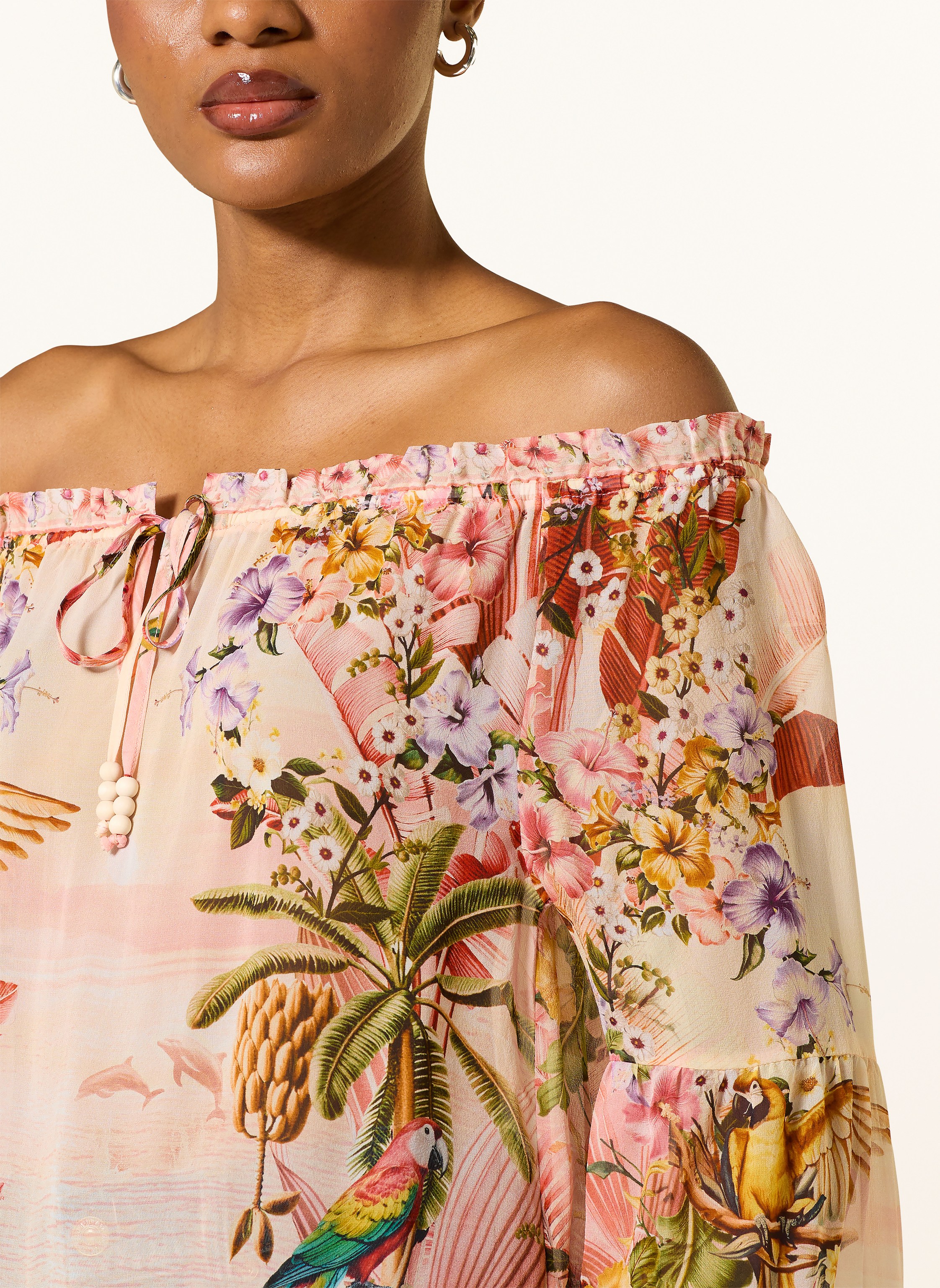 Thumbnail - Princess Goes Hollywood Off-Shoulder-Bluse Aus Seide rot