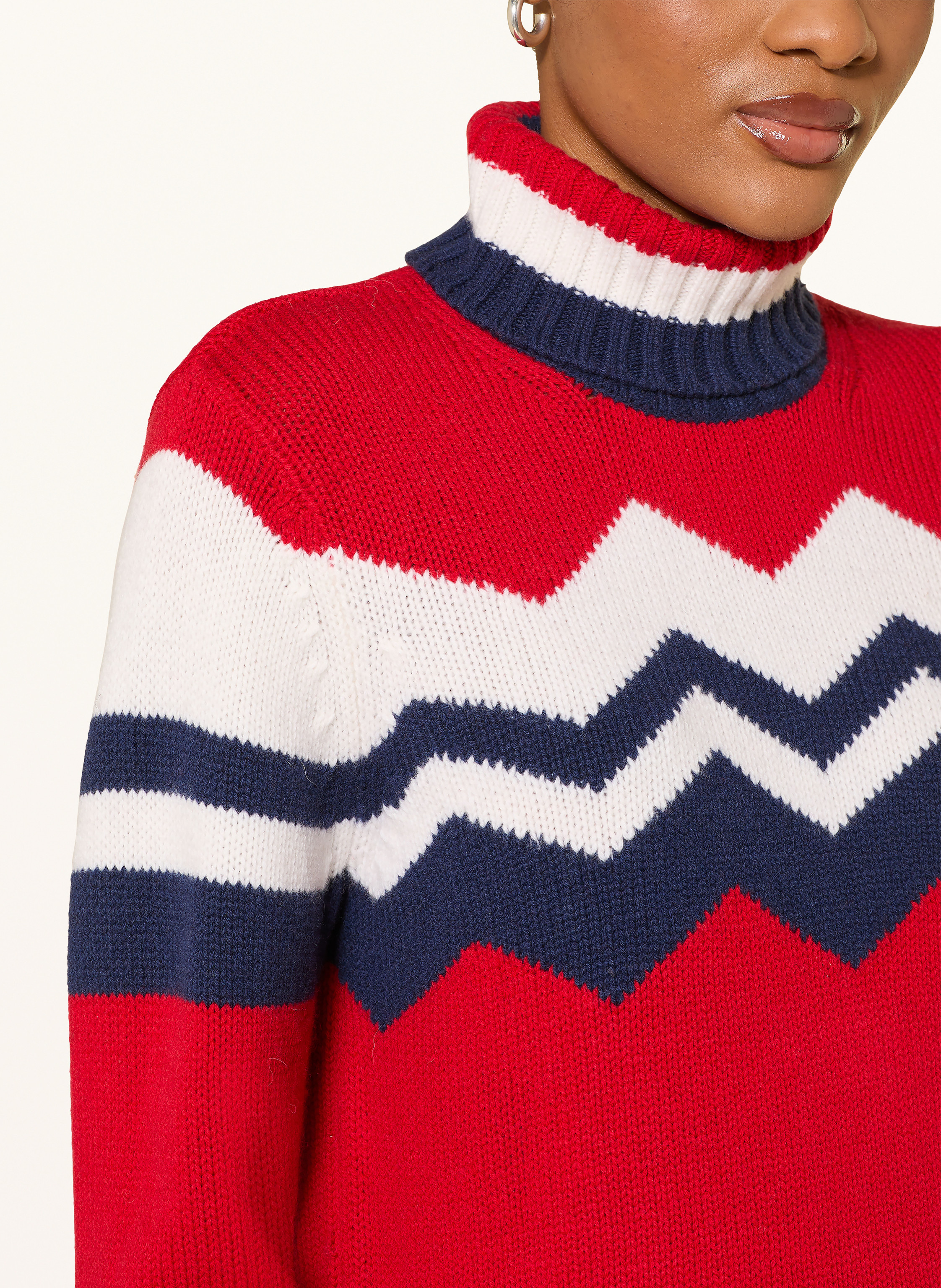 Thumbnail - Lilienfels Rollkragenpullover Aus Merinowolle rot