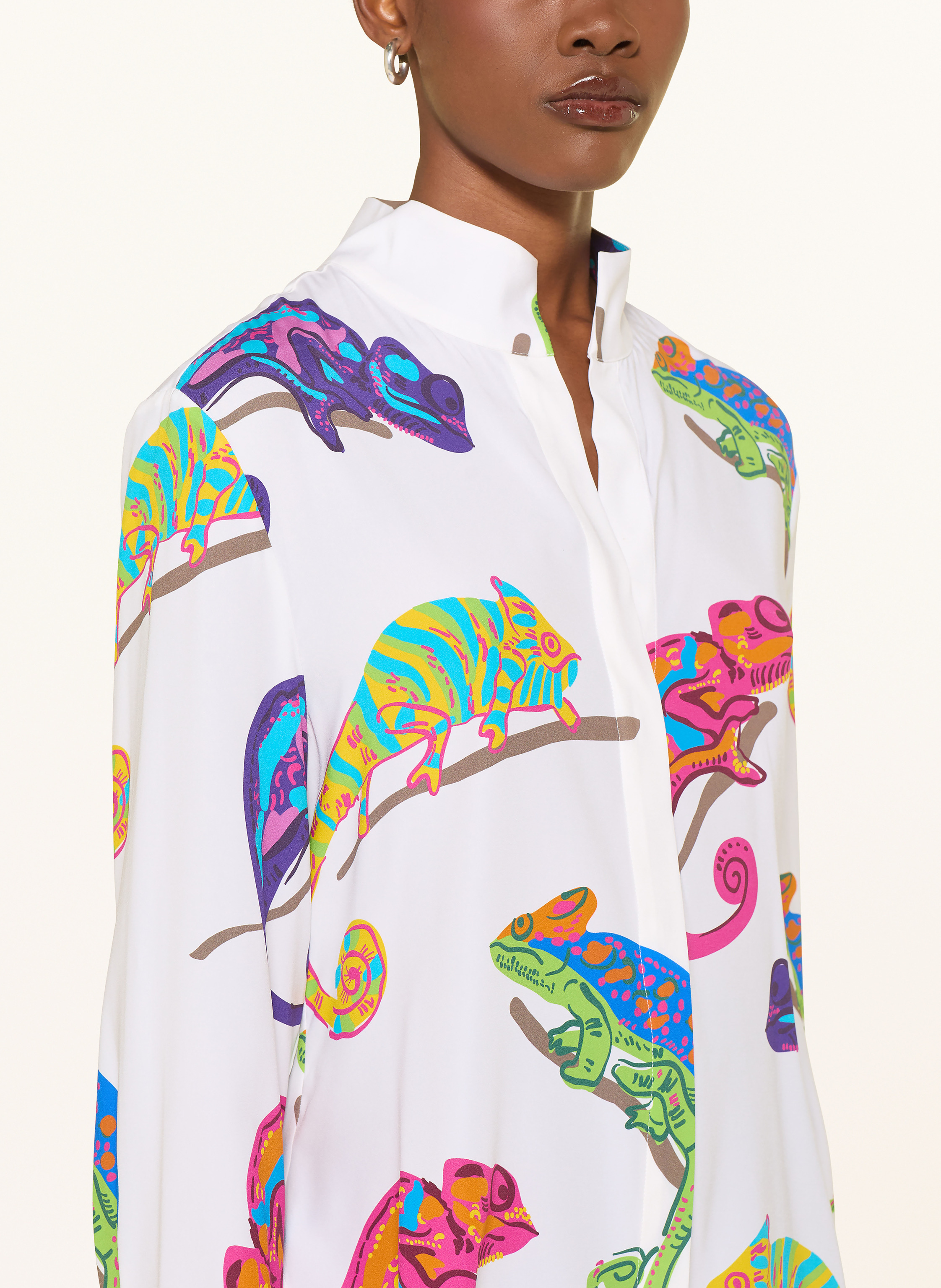 Thumbnail - Herzens Blusenshirt Aus Seide weiss