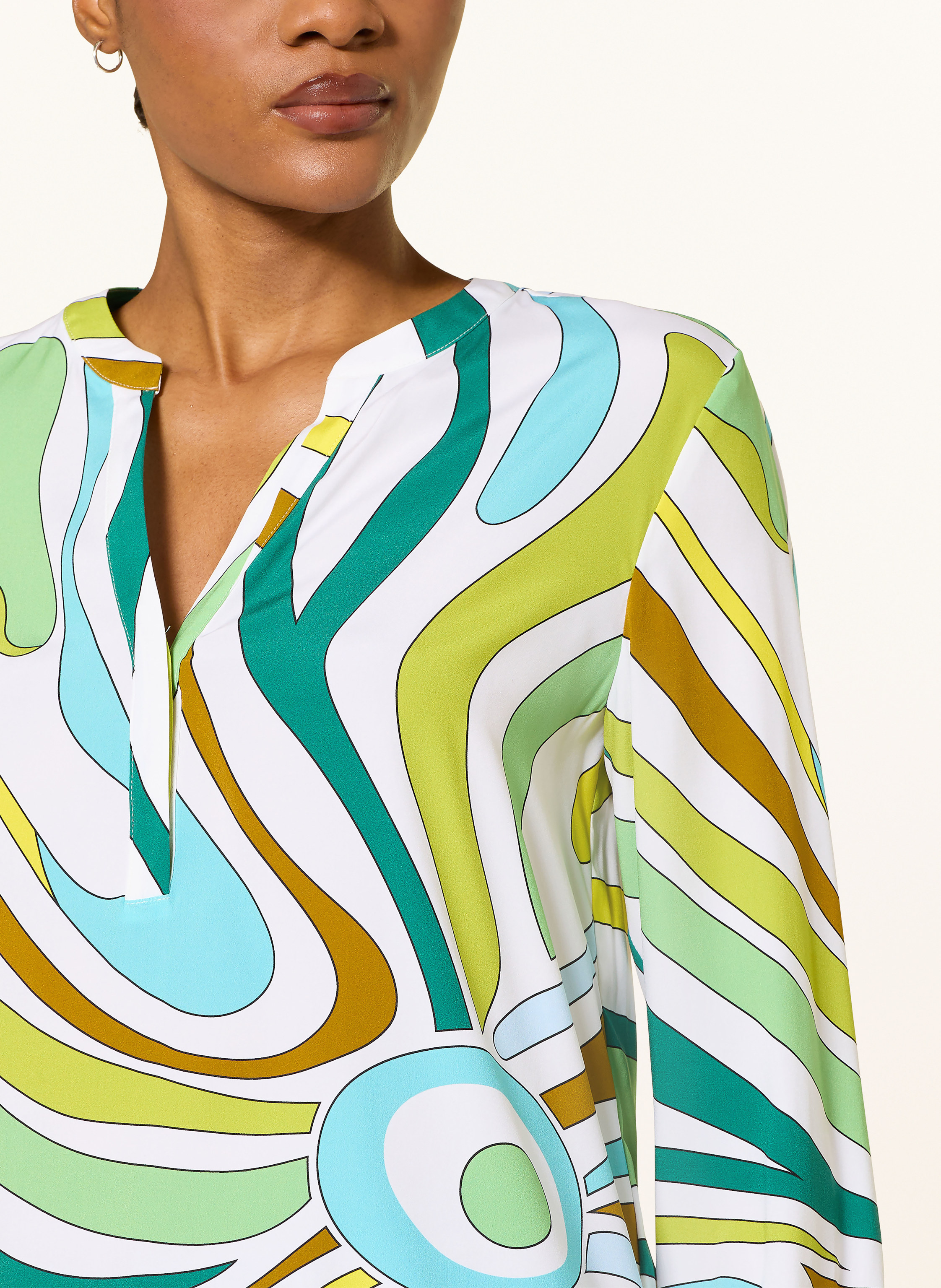 Thumbnail - Herzens Blusenshirt Aus Seide gruen