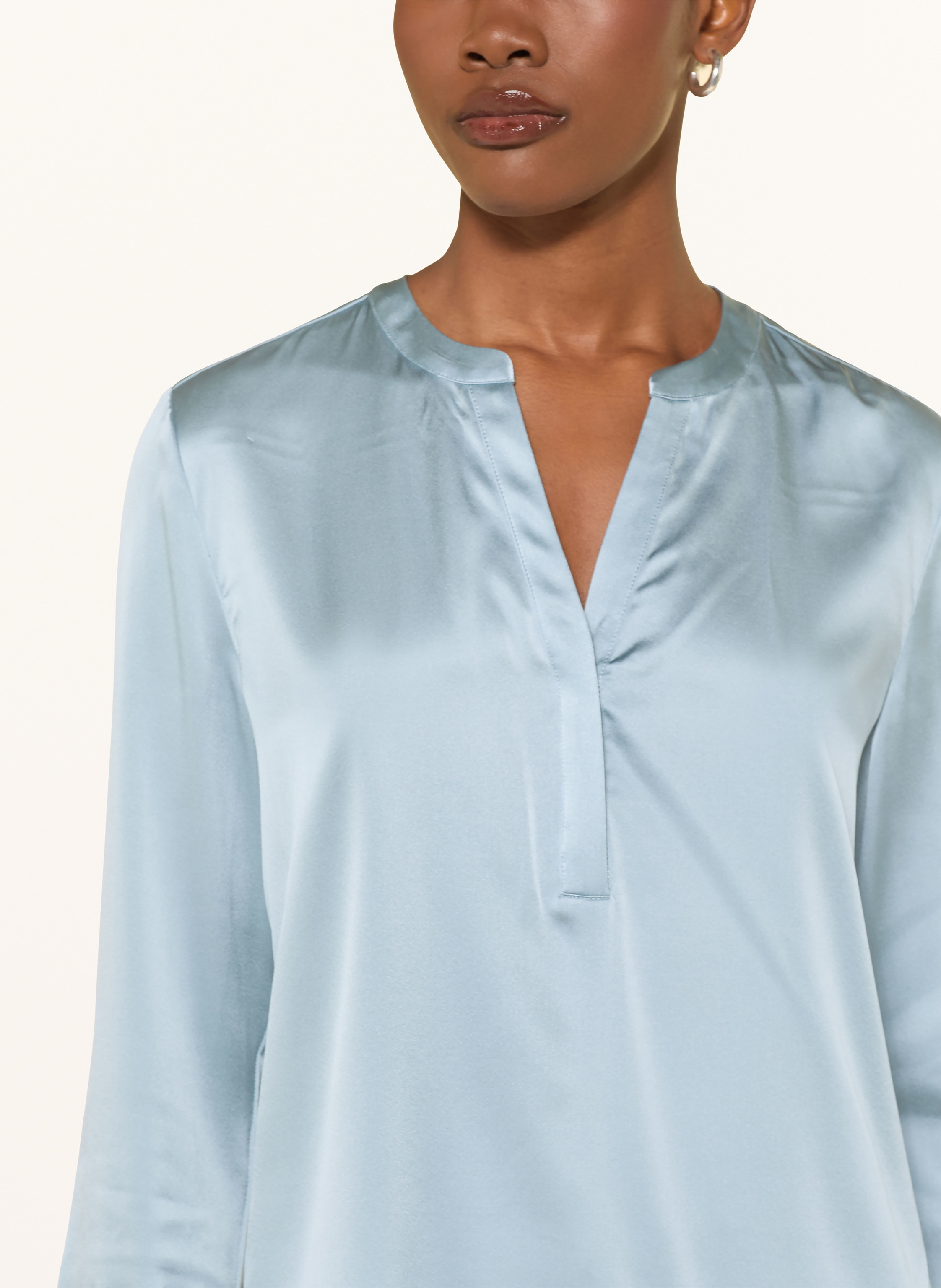 Thumbnail - Herzens Blusenshirt Aus Seide blau