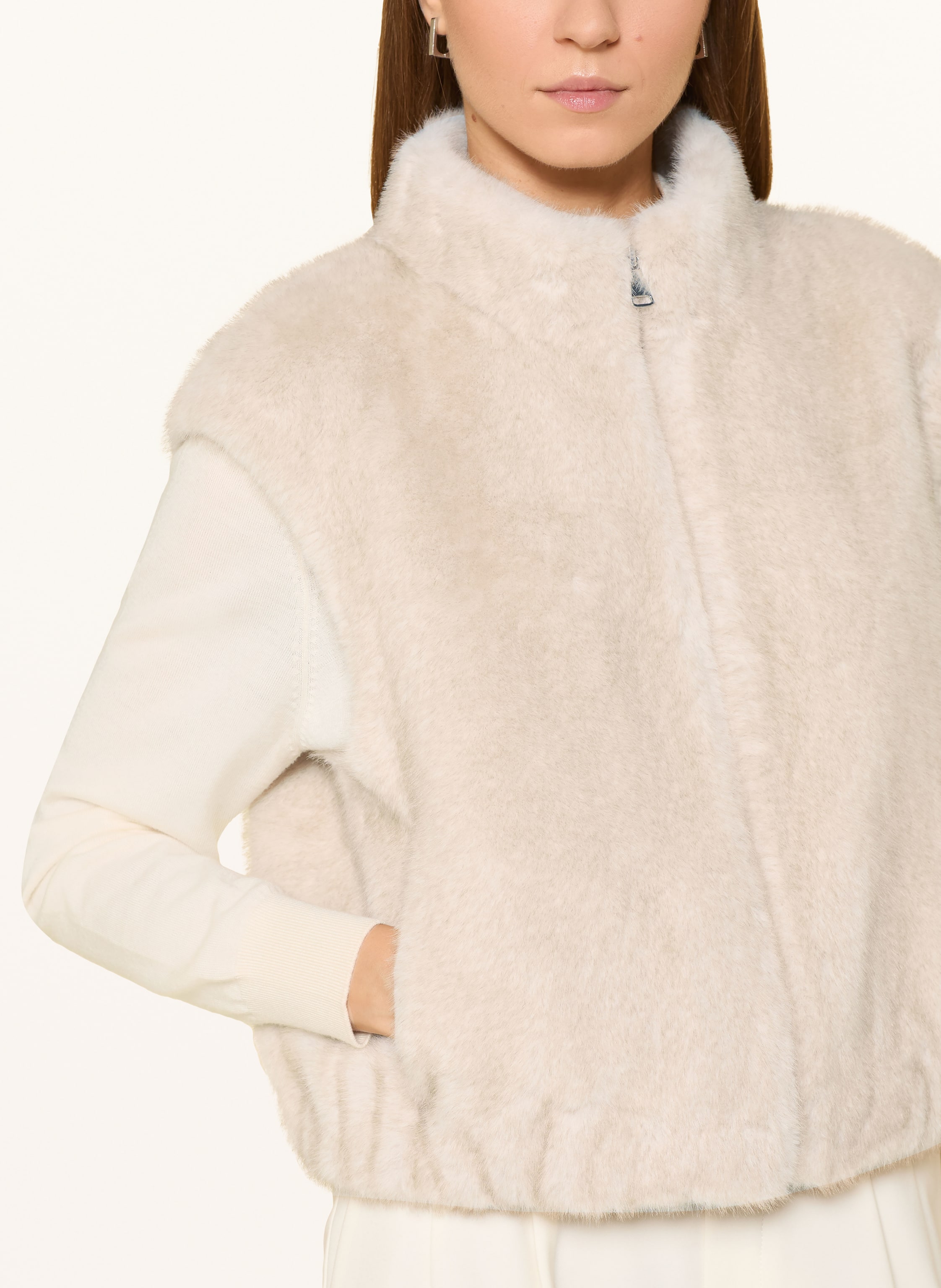 Thumbnail - Darling Harbour Kunstfell-Weste weiss