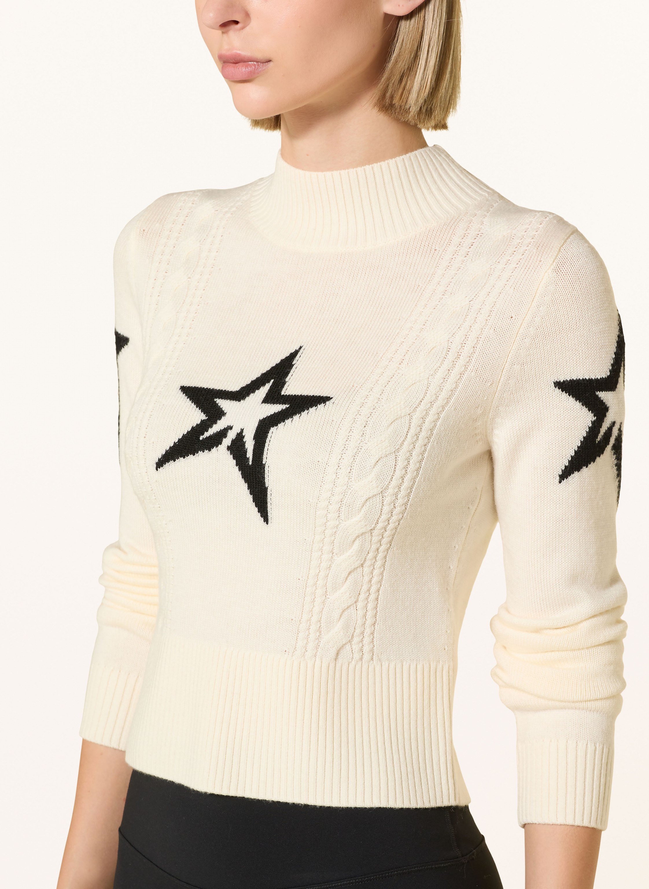 Thumbnail - Perfect Moment Pullover Cable Aus Merinowolle weiss