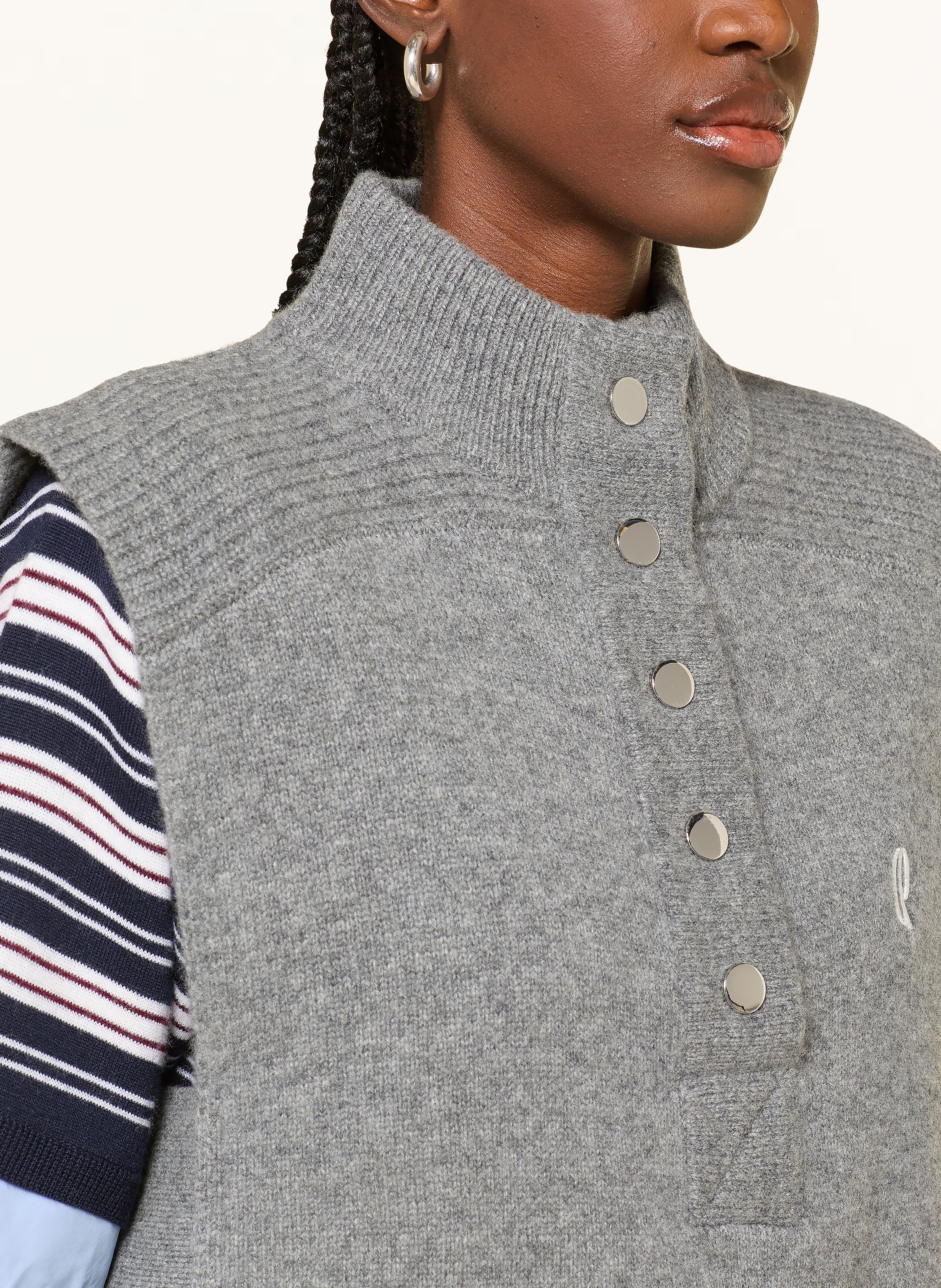 Thumbnail - Claudie Pierlot Pullunder Mimu grau