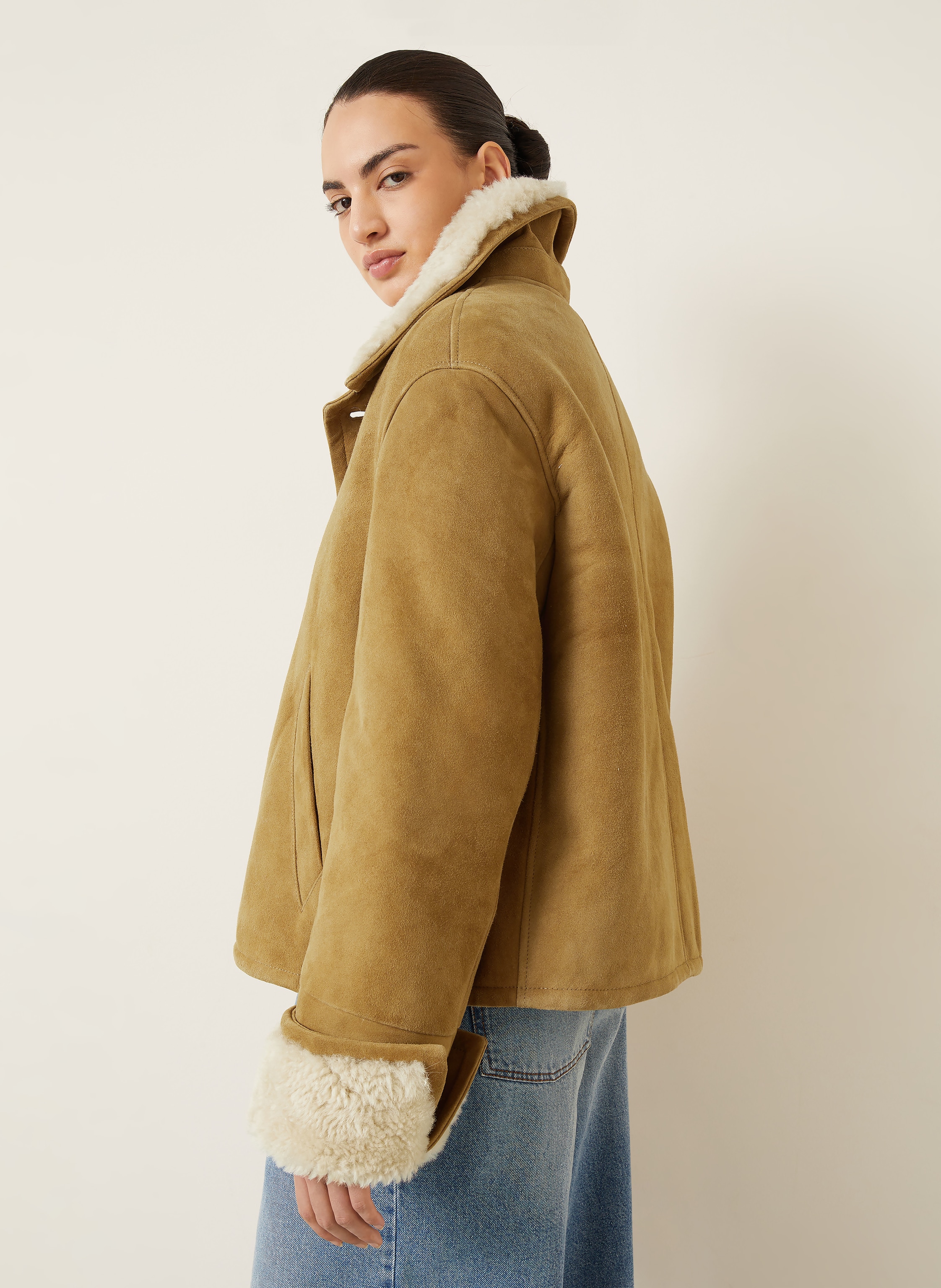 Thumbnail - Ami Paris Lederjacke braun