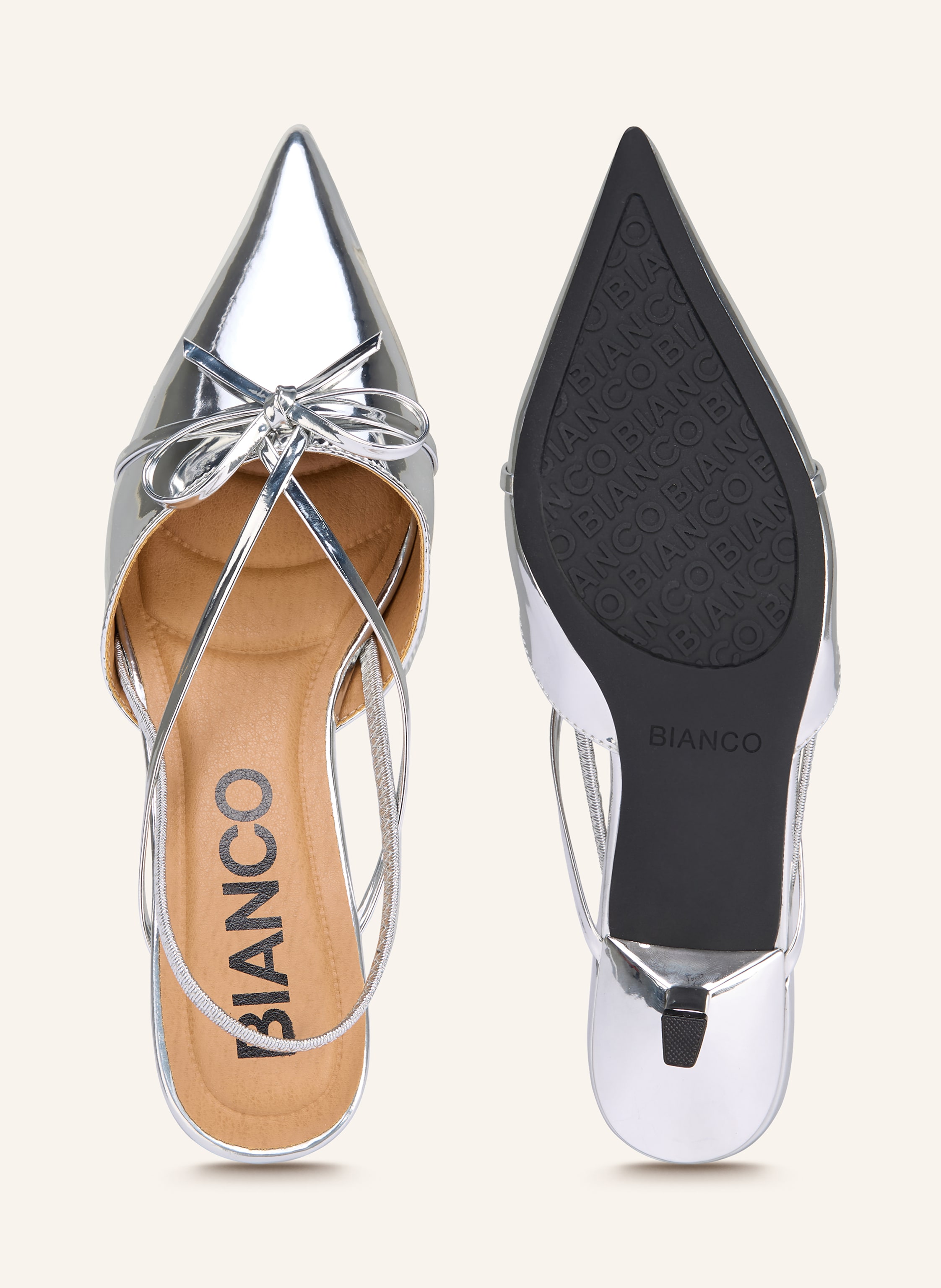Thumbnail - Bianco Slingpumps silber