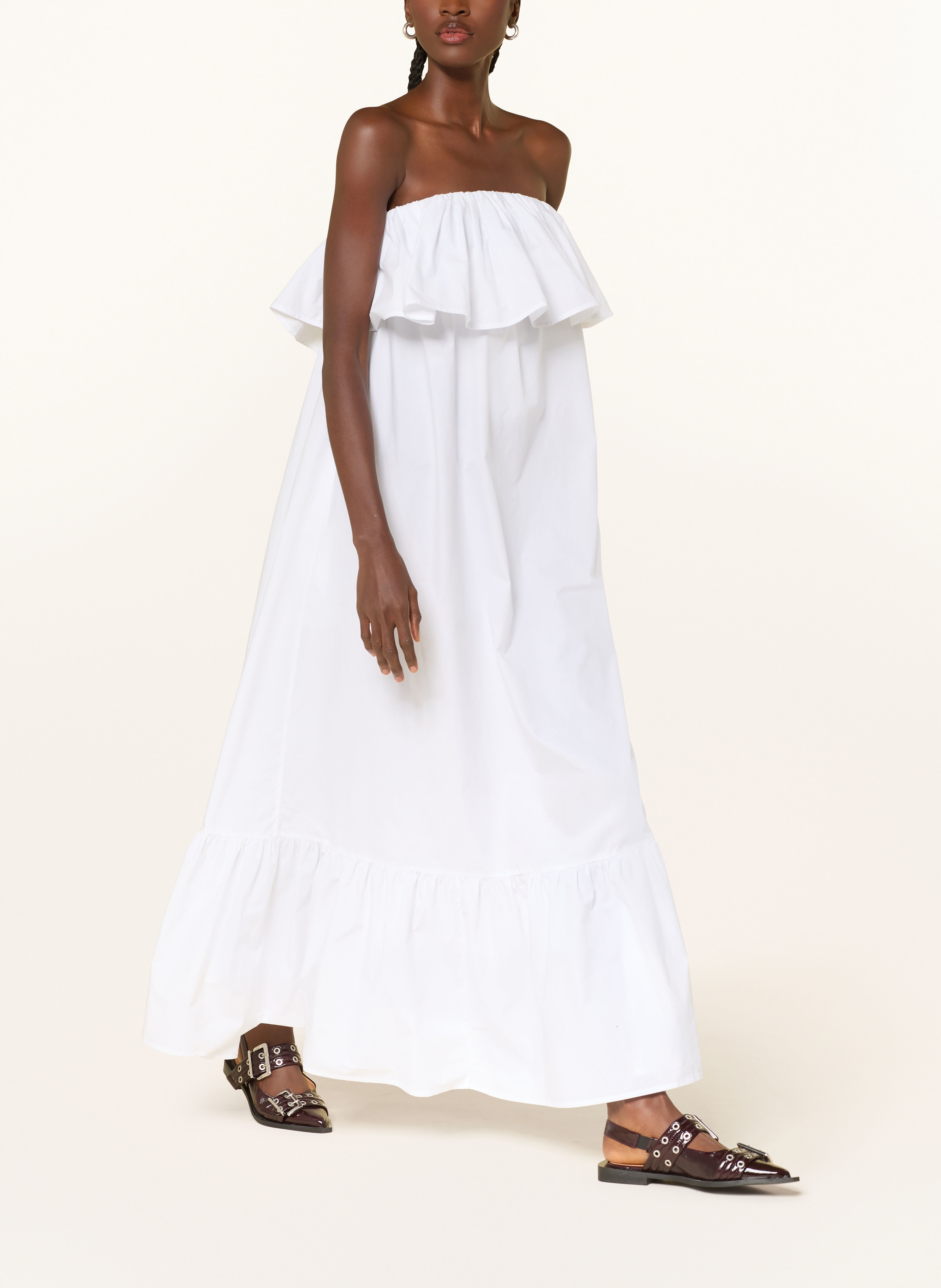 Thumbnail - Essentiel Antwerp Off-Shoulder-Kleid Joyce weiss