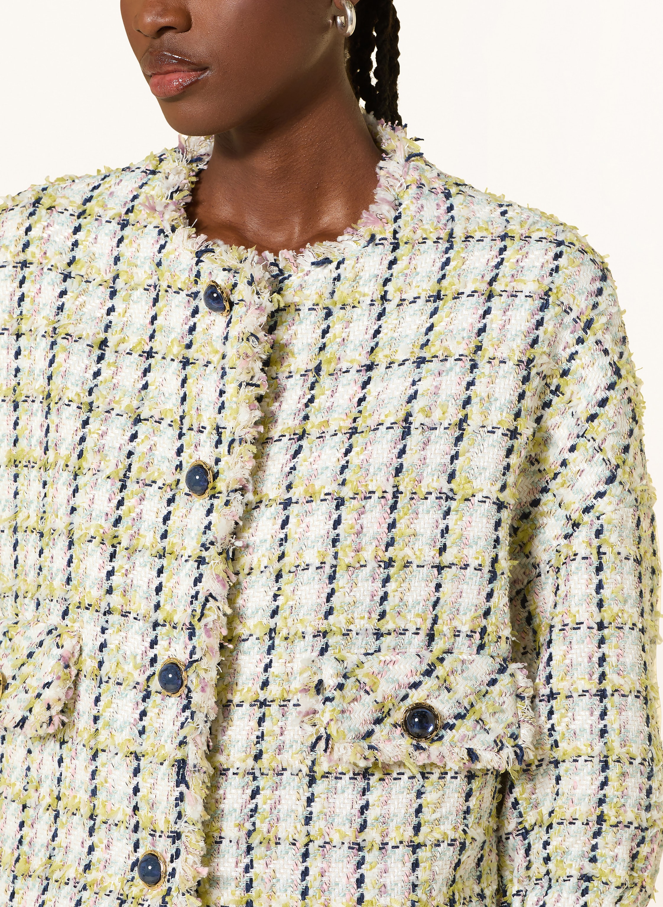 Thumbnail - Essentiel Antwerp Kastenjacke Jayden Mit 3/4-Arm gruen