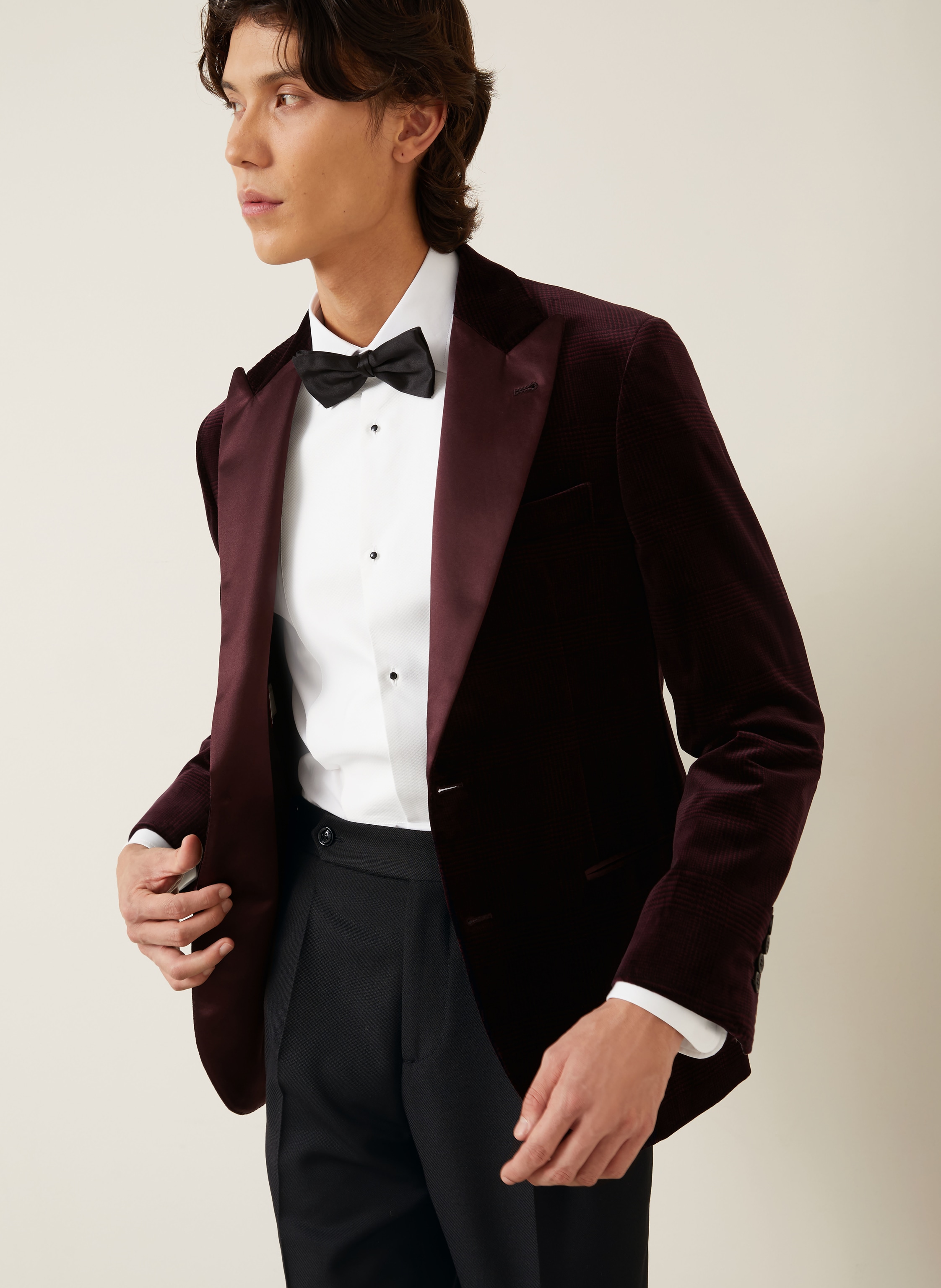 Thumbnail - Brunello Cucinelli Smoking-Sakko Extra Slim Fit rot