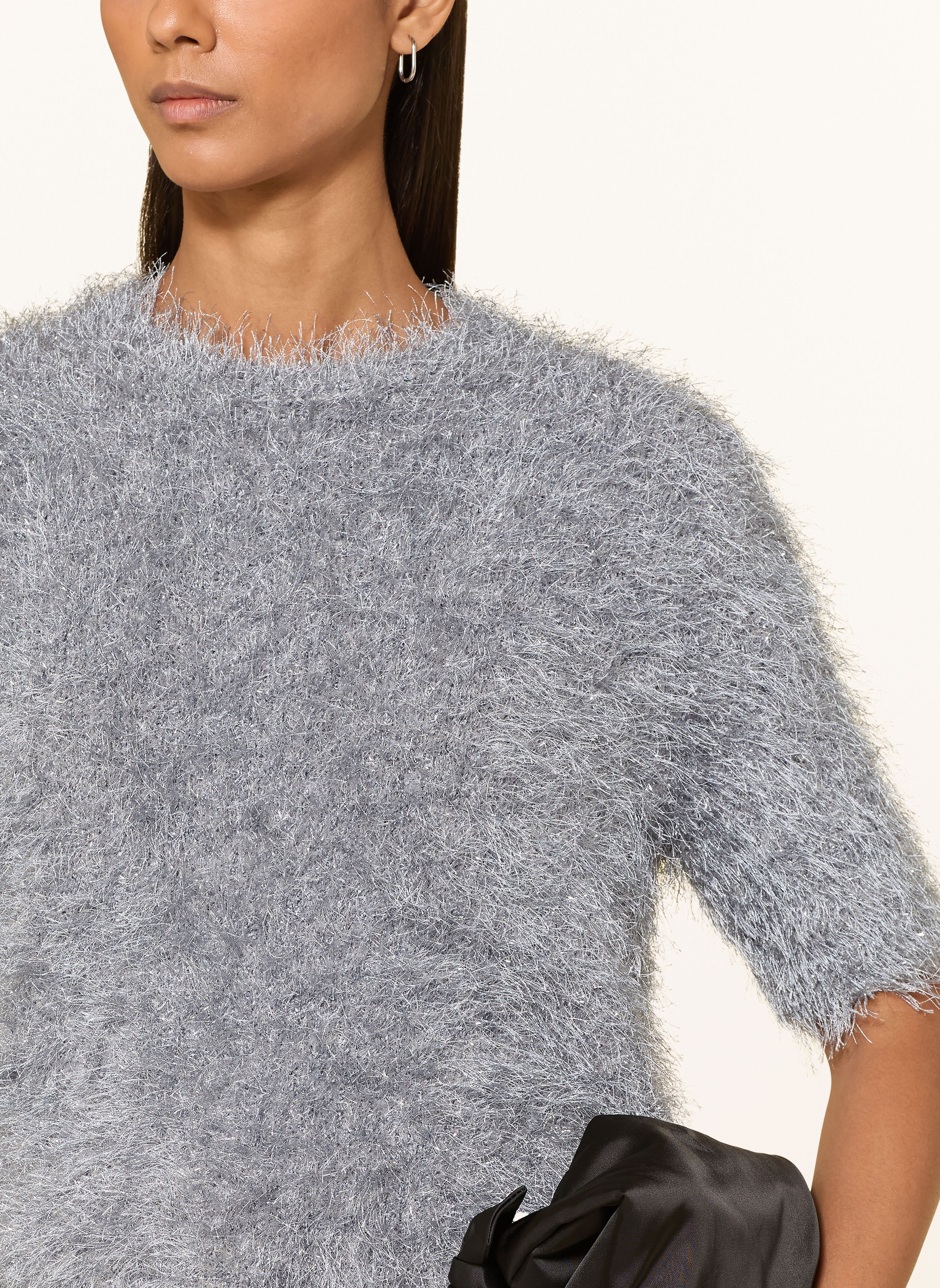 Thumbnail - Someday Strickshirt Tooni Mit Glitzergarn silber