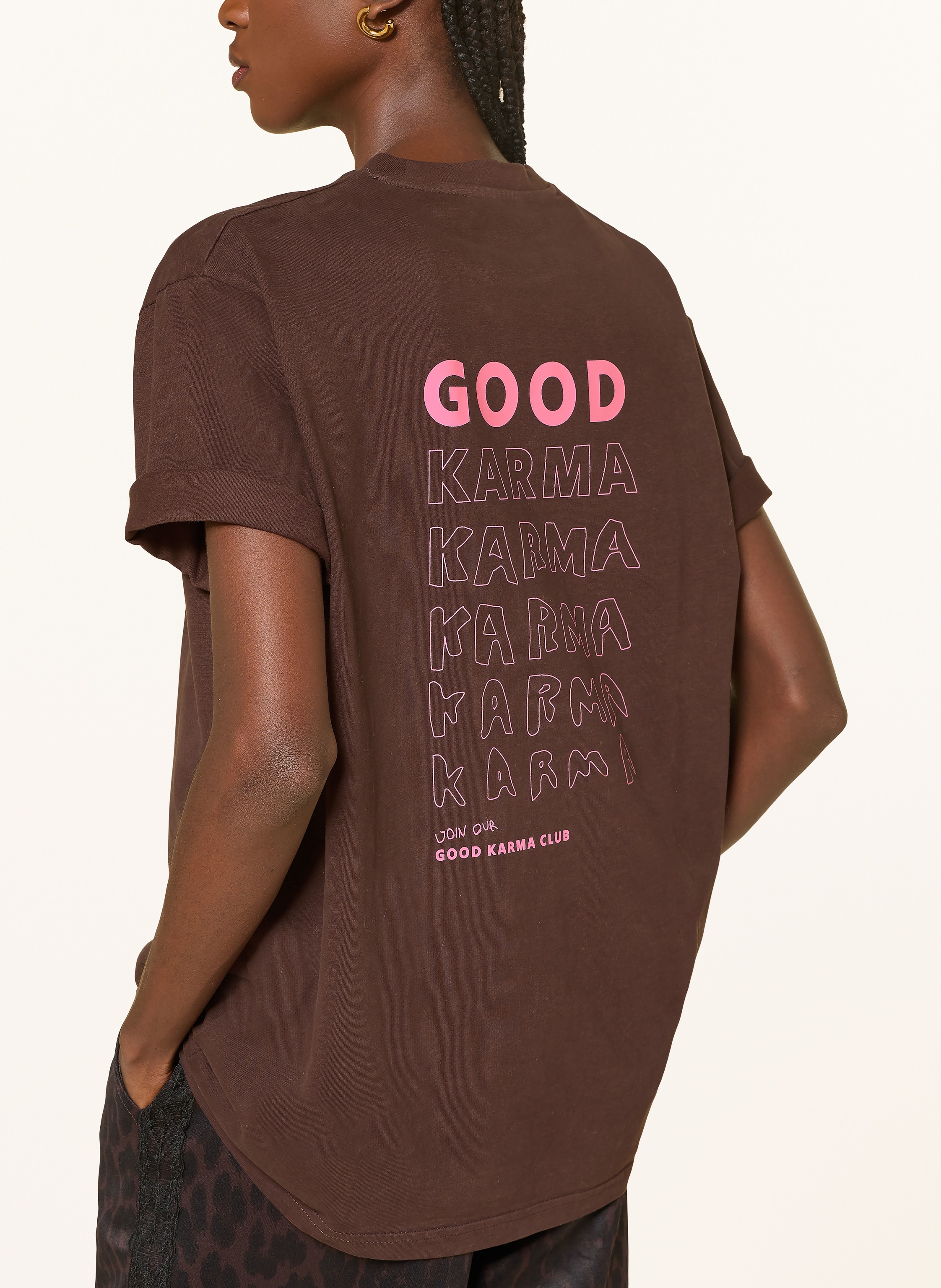 Thumbnail - Oh April Oversized-Shirt Good Karma braun