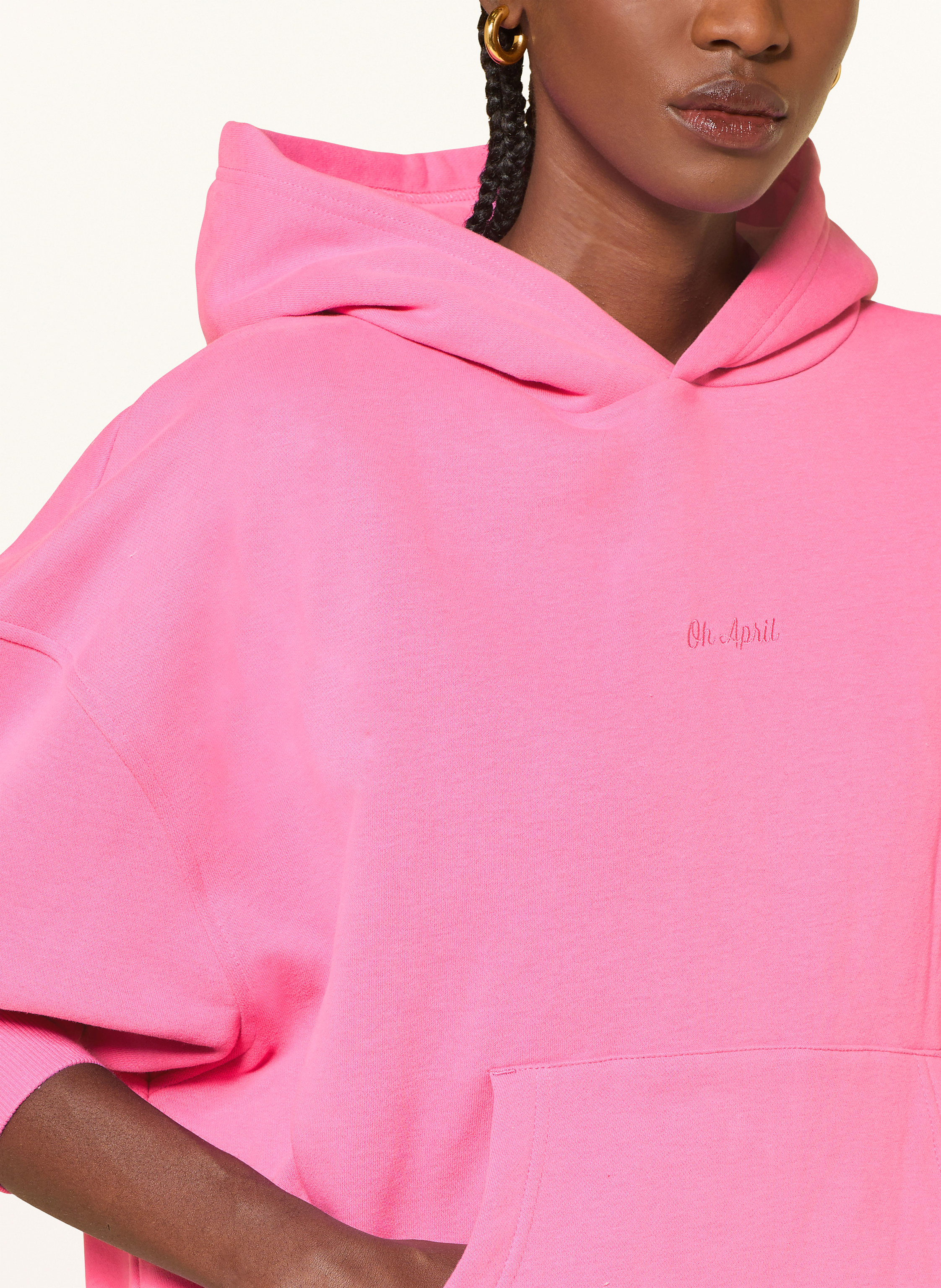 Thumbnail - Oh April Oversized-Hoodie Nostalgia Heart pink