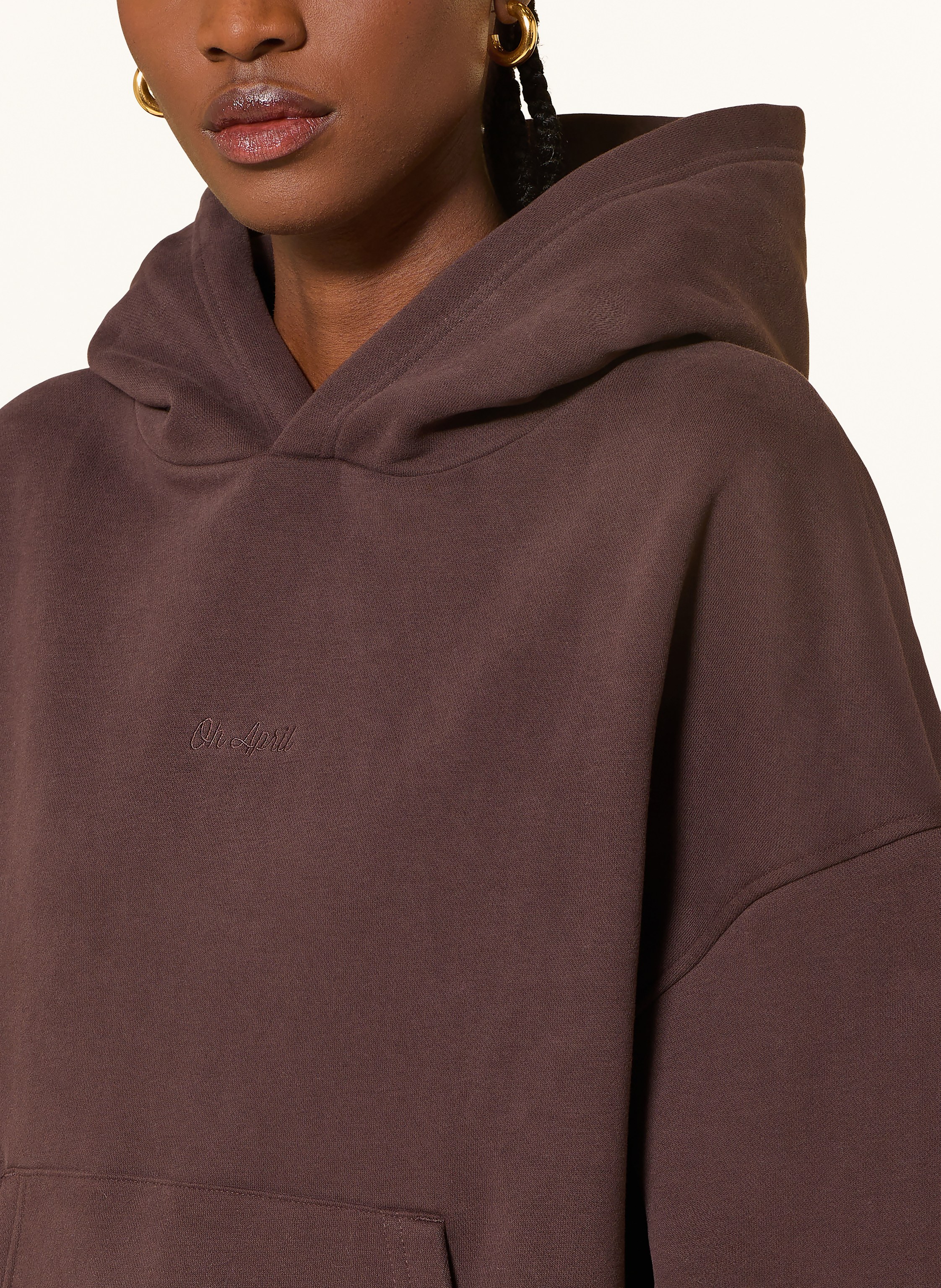 Thumbnail - Oh April Oversized-Hoodie Good Karma Wave braun