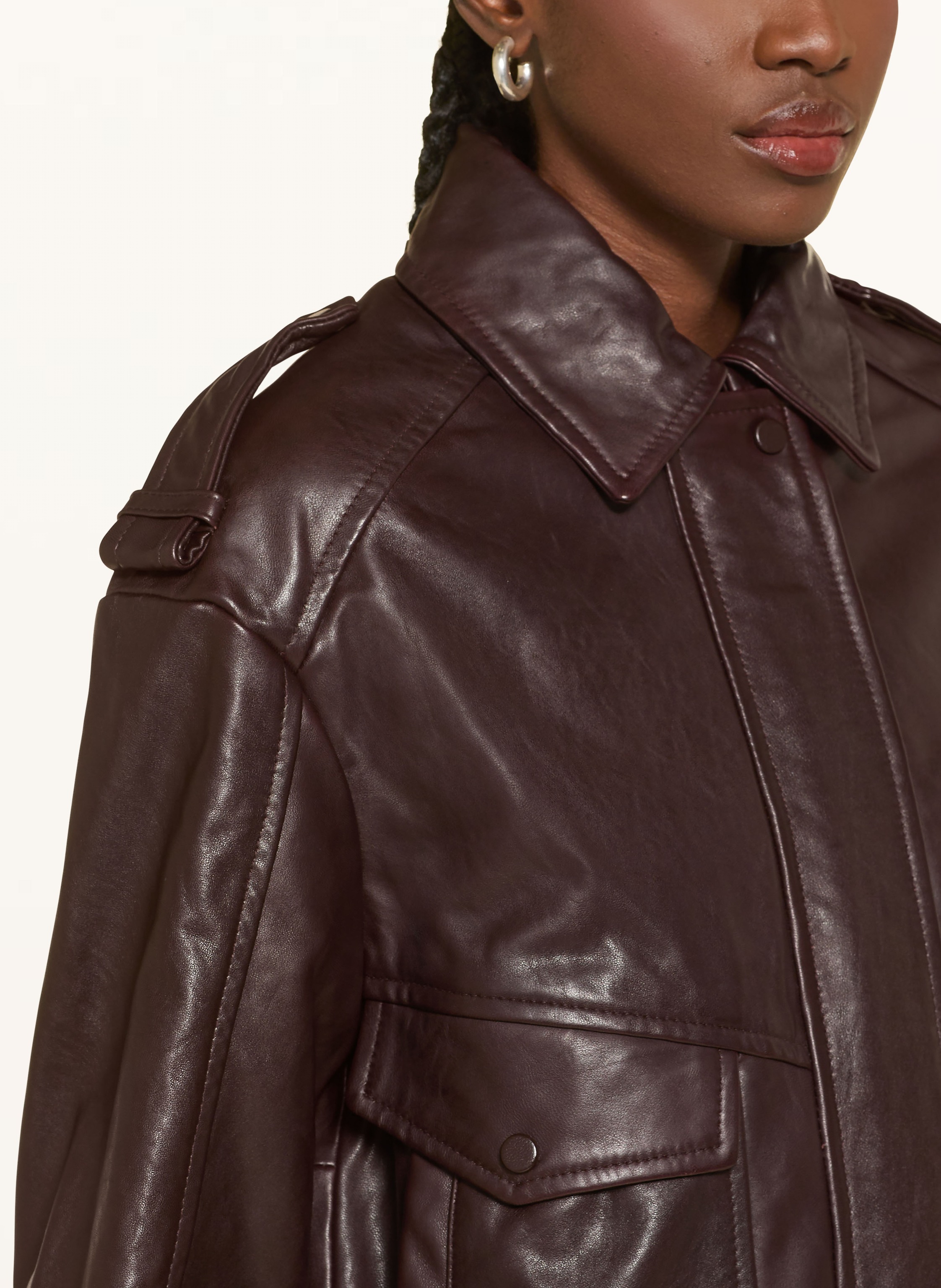 Thumbnail - Reiss Lederjacke Peyton lila