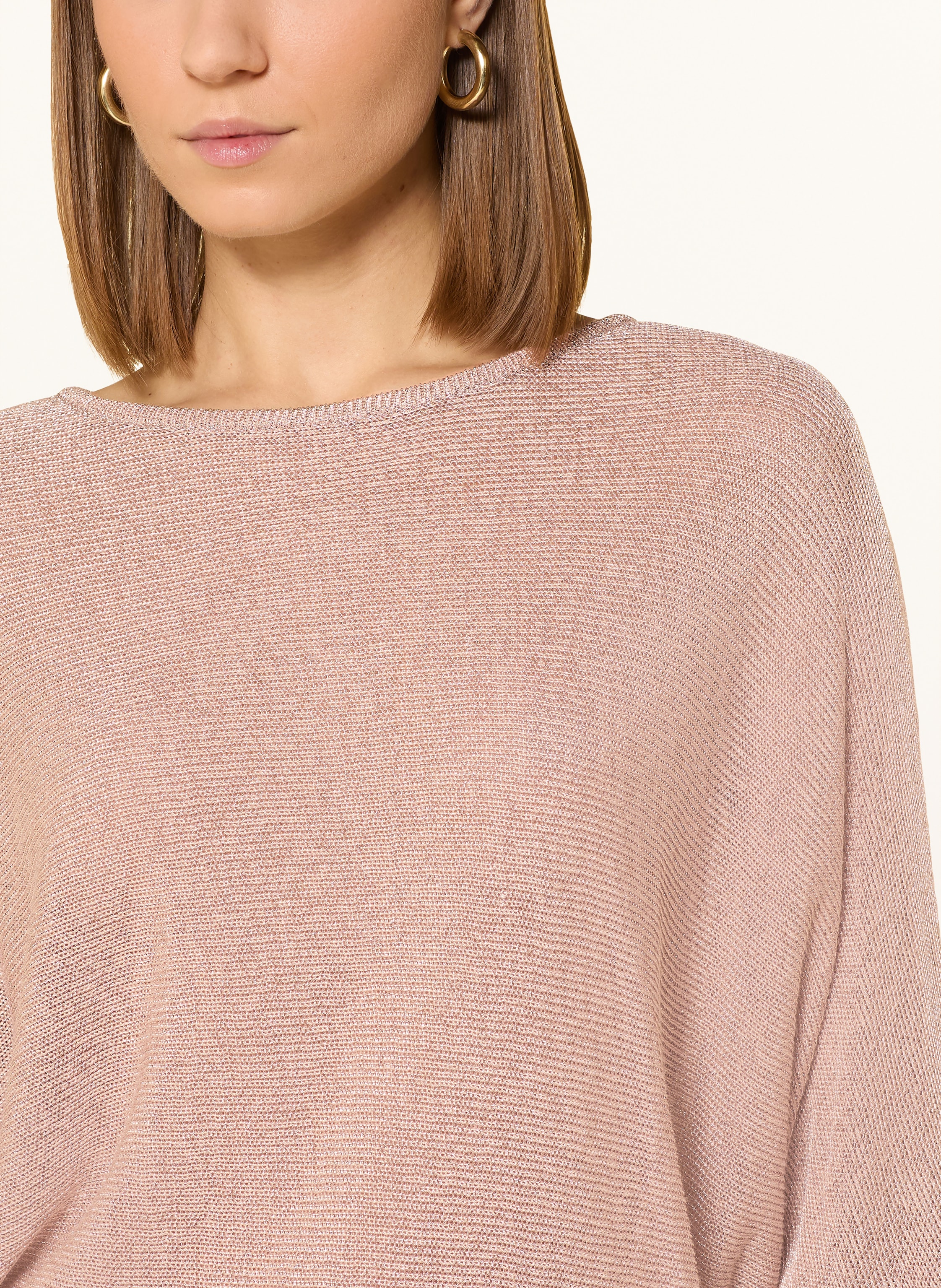 Thumbnail - Phase Eight Pullover Mit Glitzergarn Und 3/4-Arm rosegold