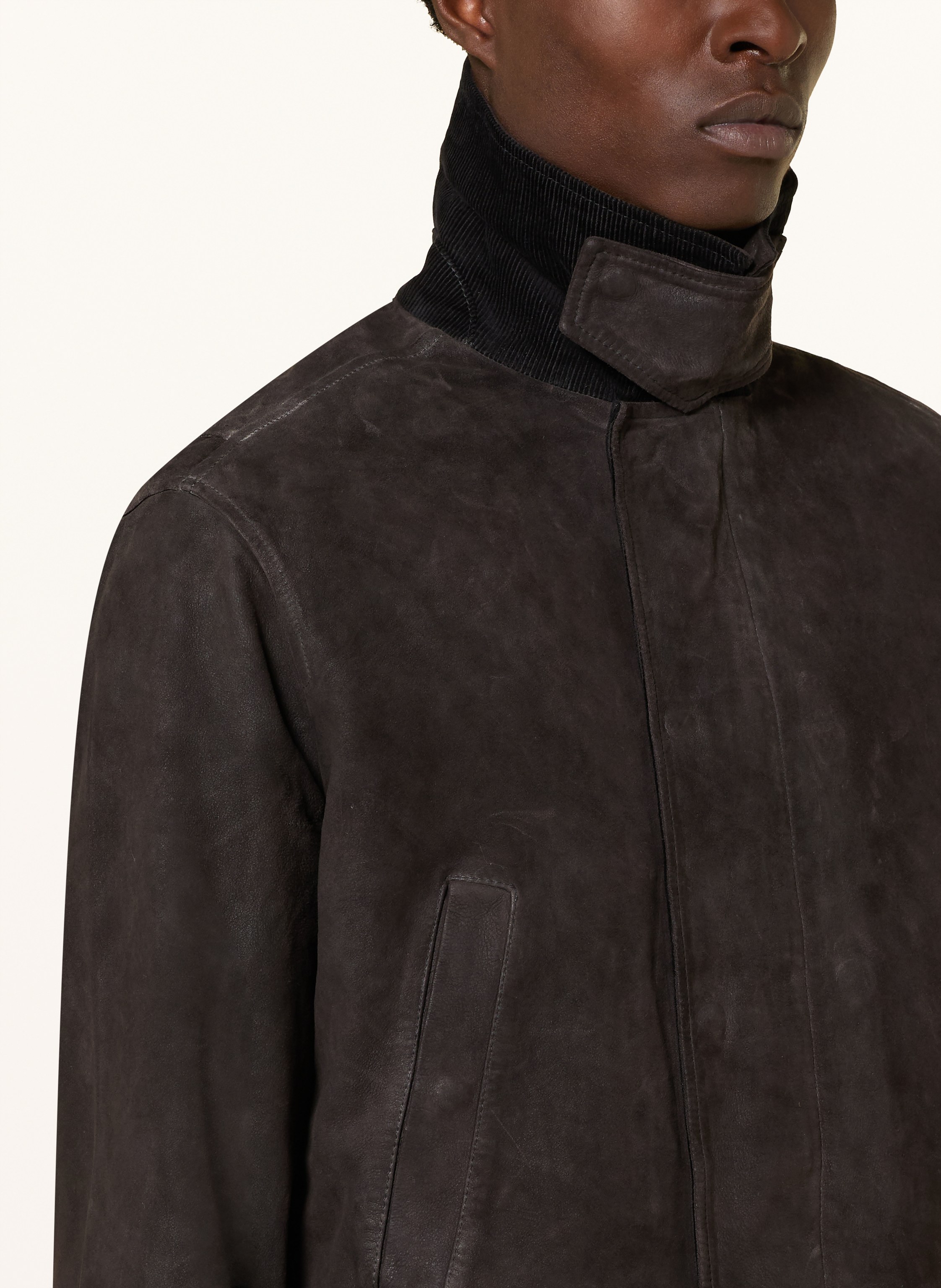 Thumbnail - Allsaints Lederjacke Bolton schwarz