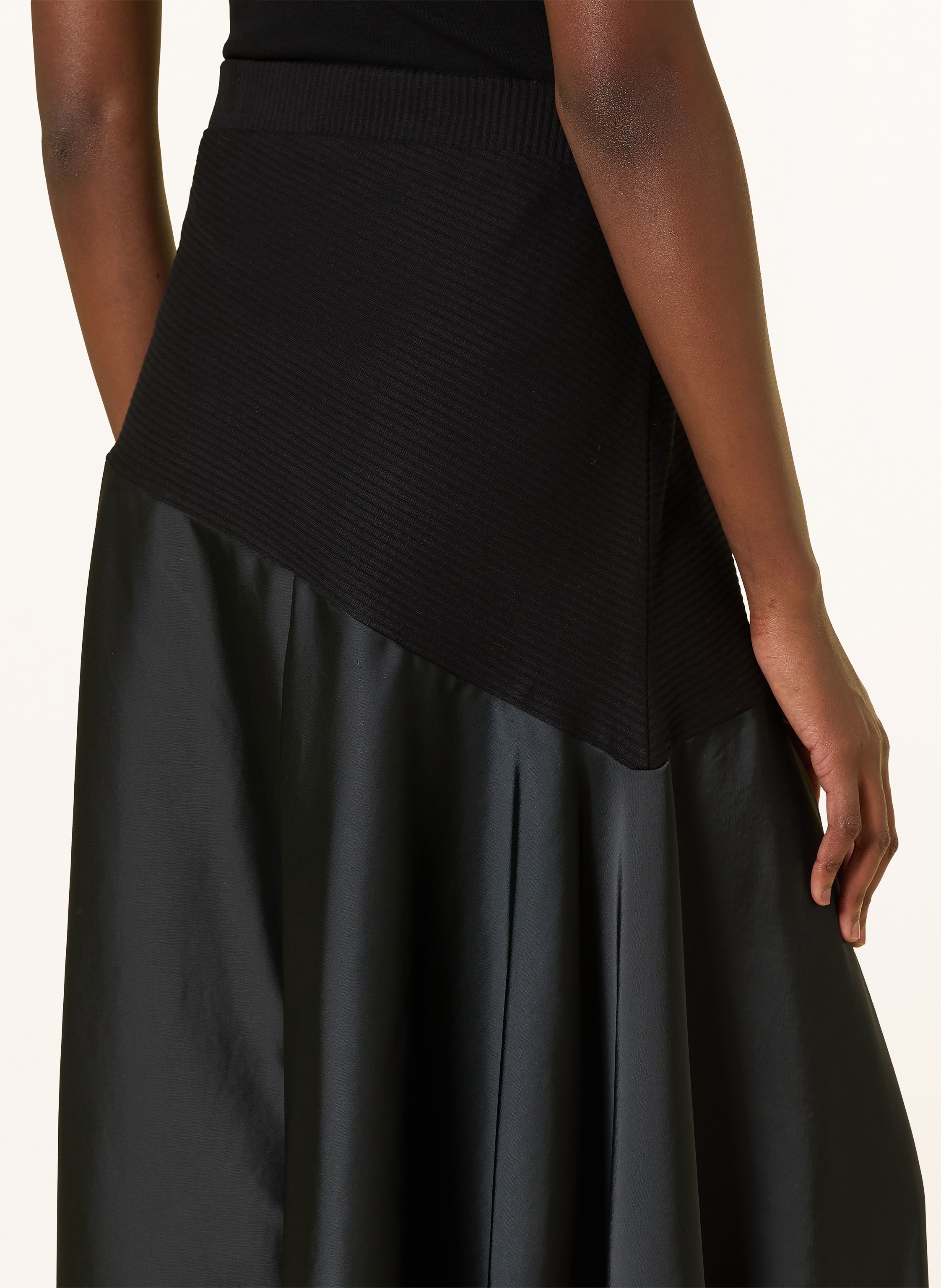 Thumbnail - Allsaints Rock Pia Im Materialmix schwarz