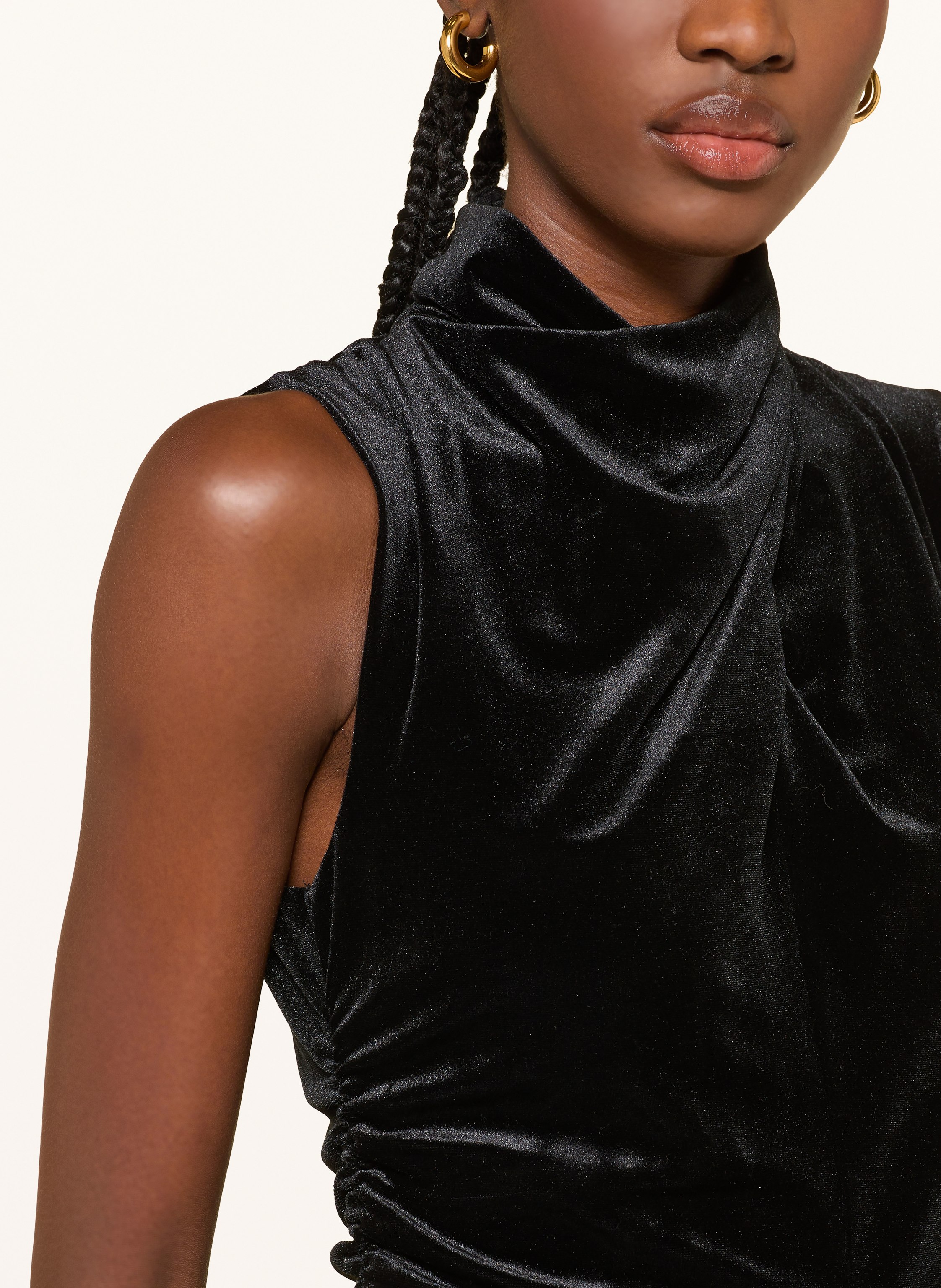 Thumbnail - Allsaints Samttop Tia schwarz