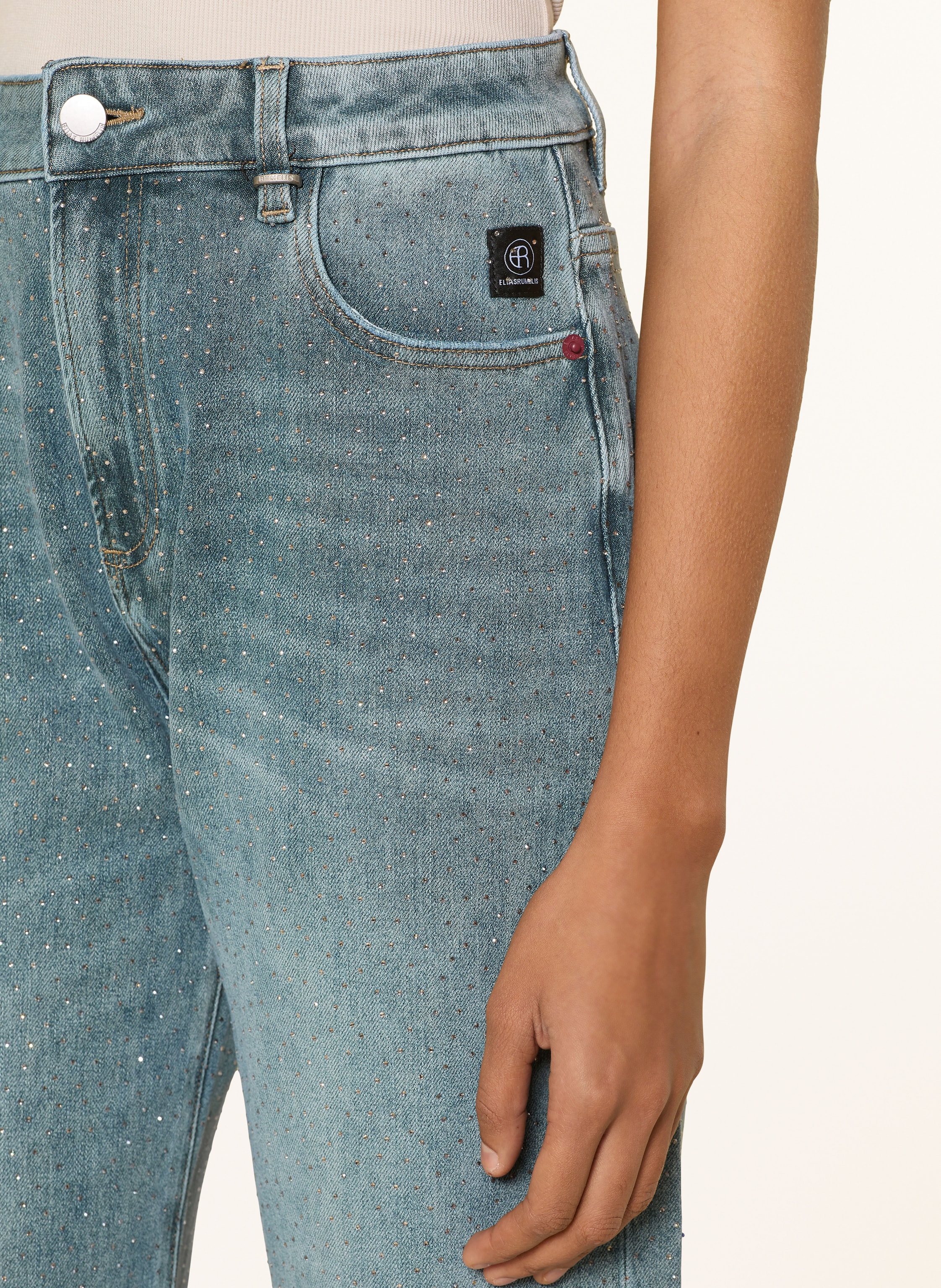 Thumbnail - Elias Rumelis Barrel Jeans Yoana Sparkle Mit Schmucksteinen blau