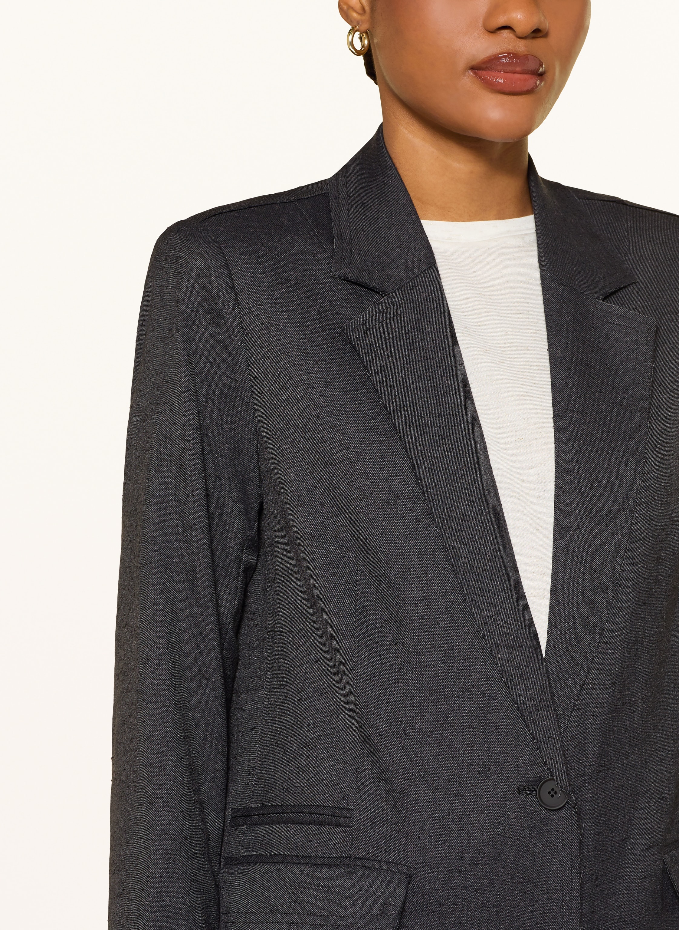 Thumbnail - Allsaints Longblazer Essie Mit Schmucksteinen grau