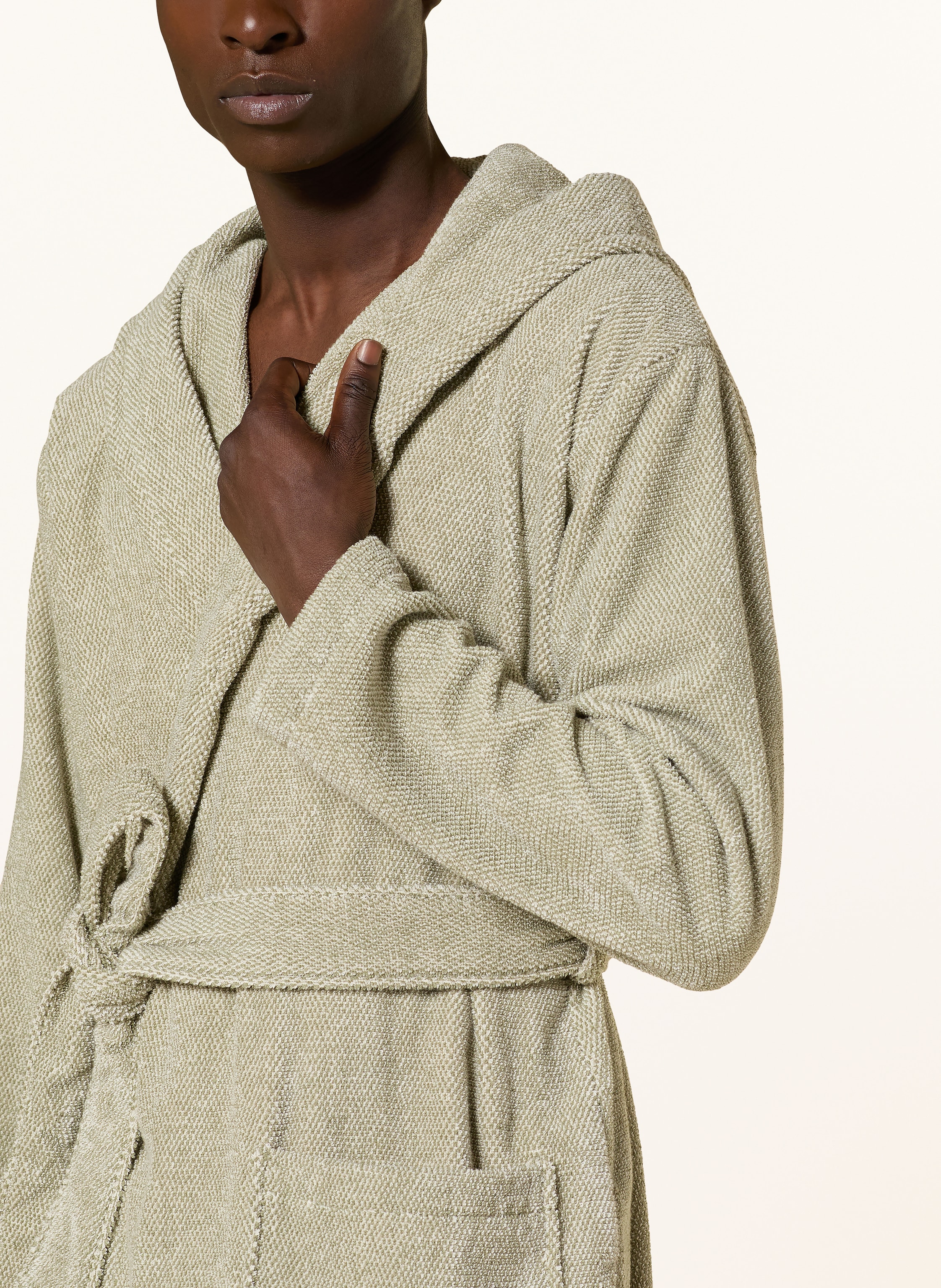 Thumbnail - Marc O'polo Herren-Bademantel Mit Kapuze gruen