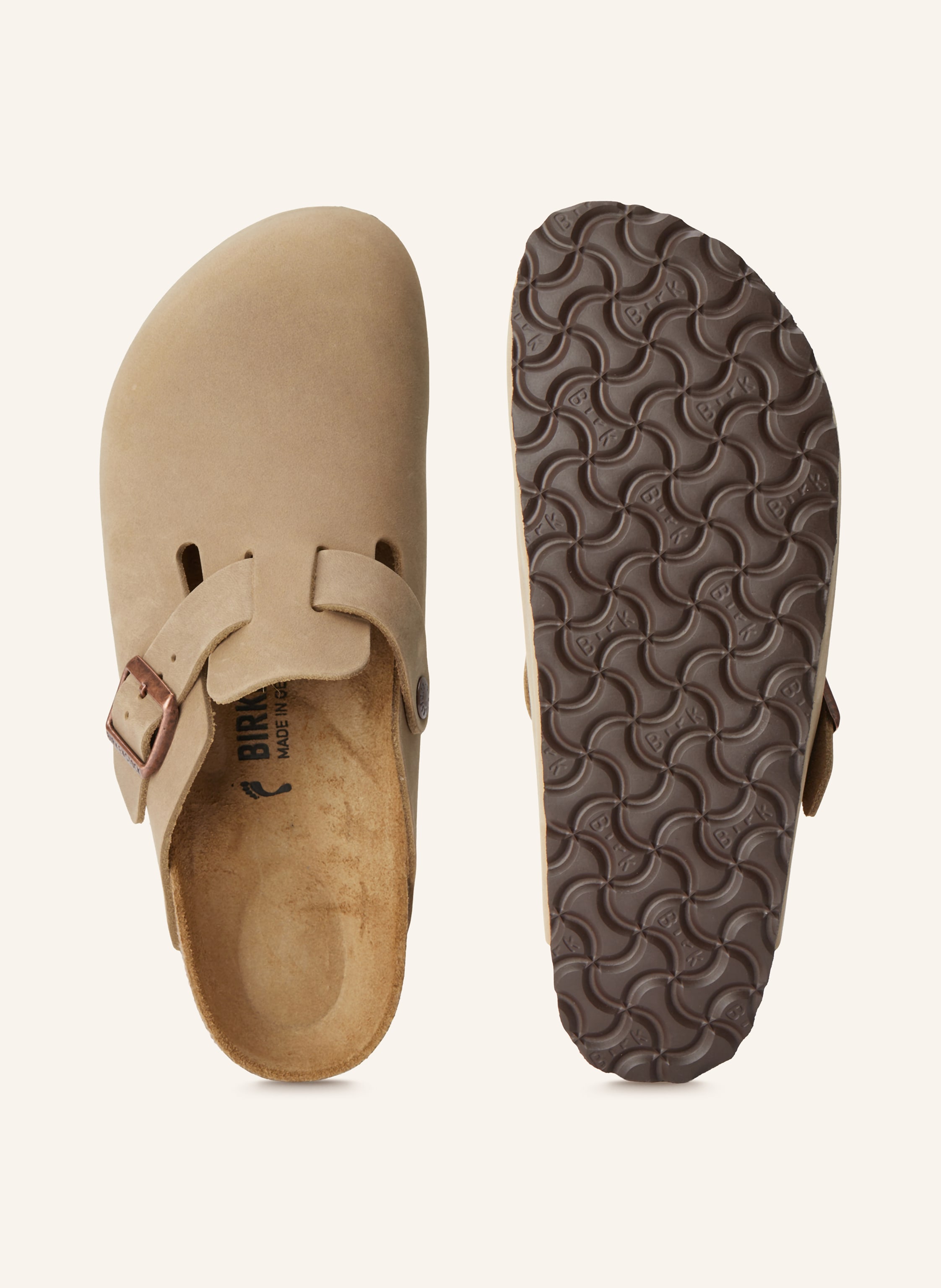 Thumbnail - Birkenstock Pantoletten Boston beige