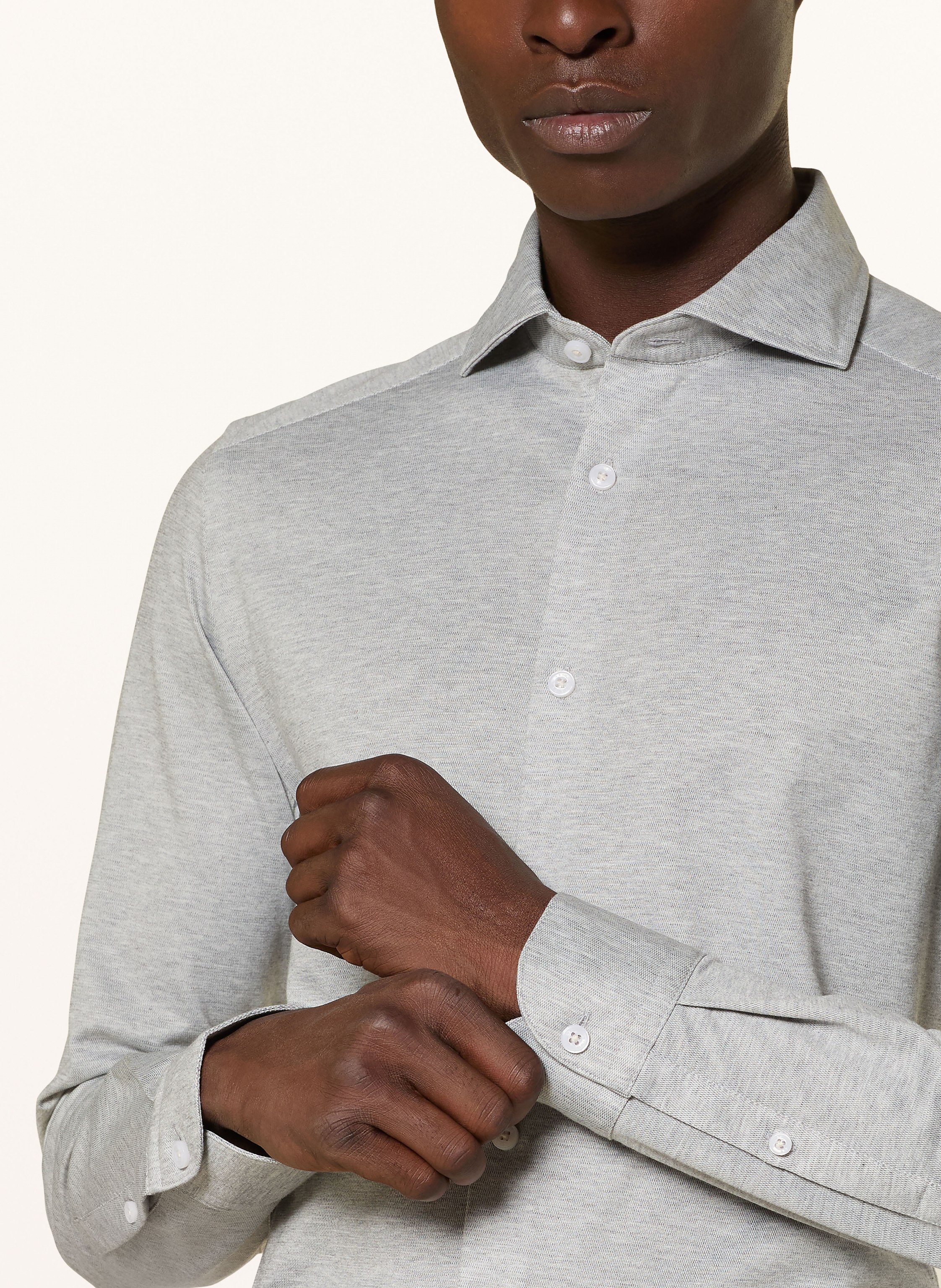 Thumbnail - Reiss Jerseyhemd Nate Extra Slim Fit grau