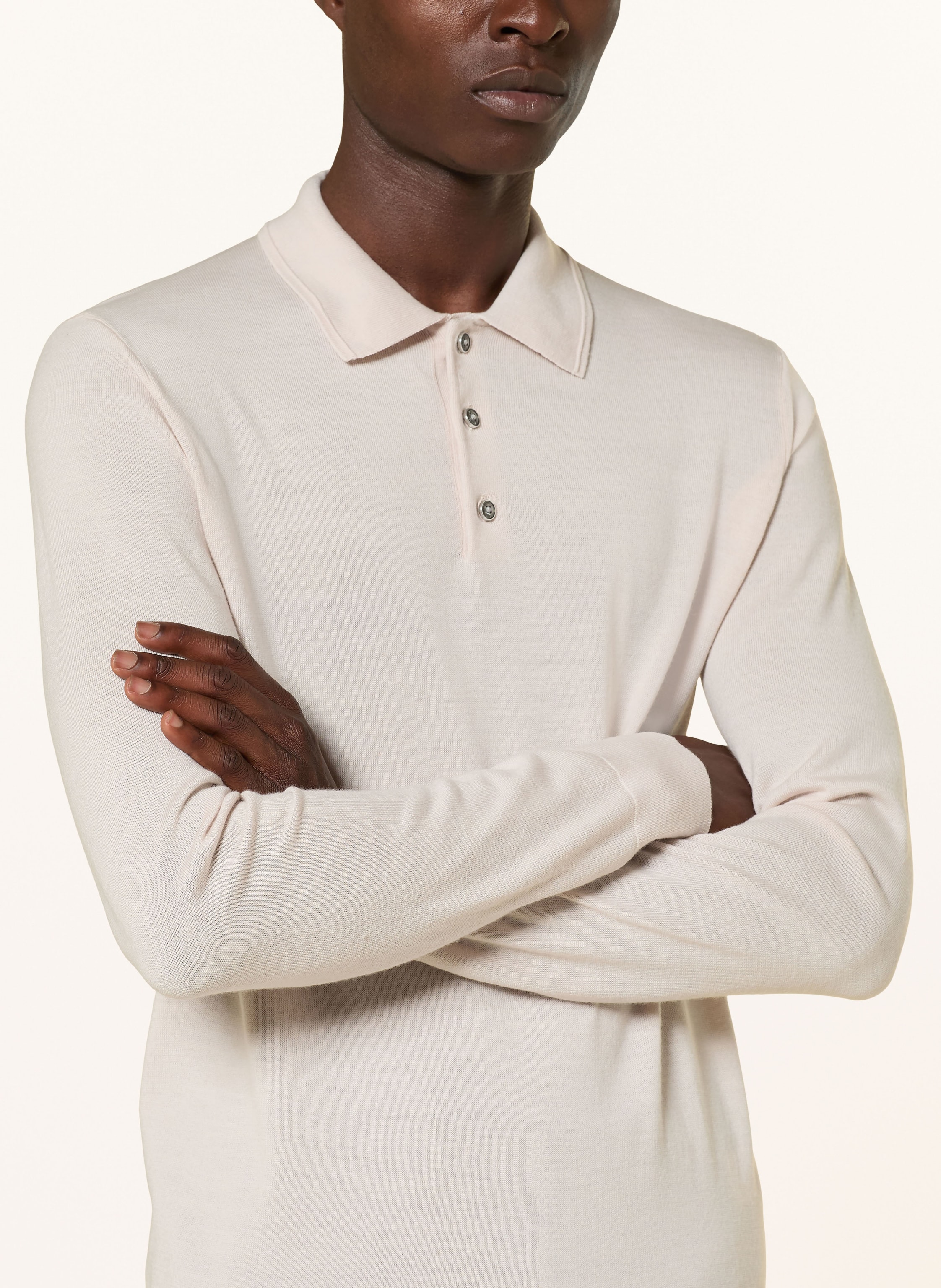 Thumbnail - Reiss Strick-Poloshirt Trafford beige