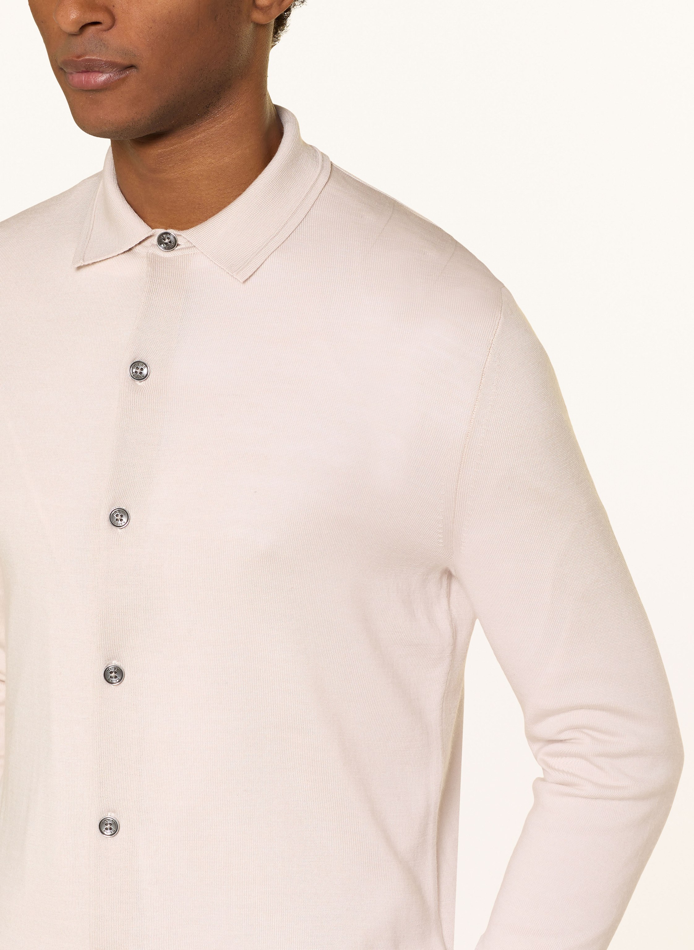 Thumbnail - Reiss Strickjacke Forbes Aus Merinowolle beige
