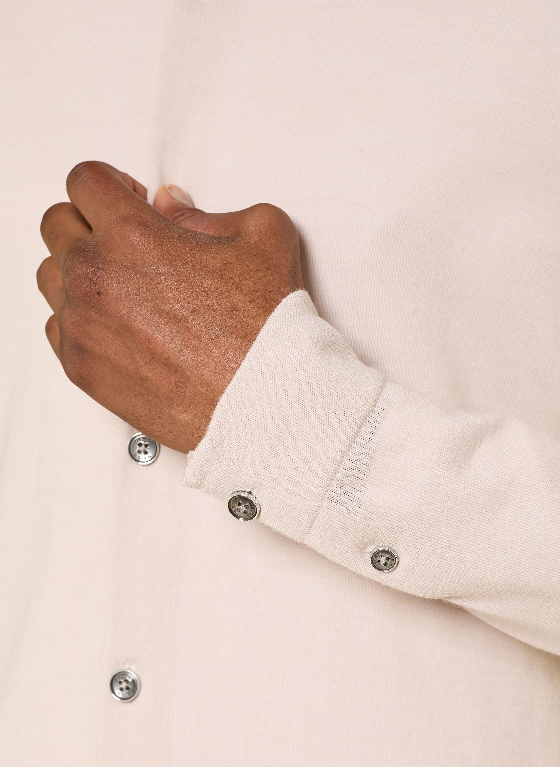 Thumbnail - Reiss Strickjacke Forbes Aus Merinowolle beige