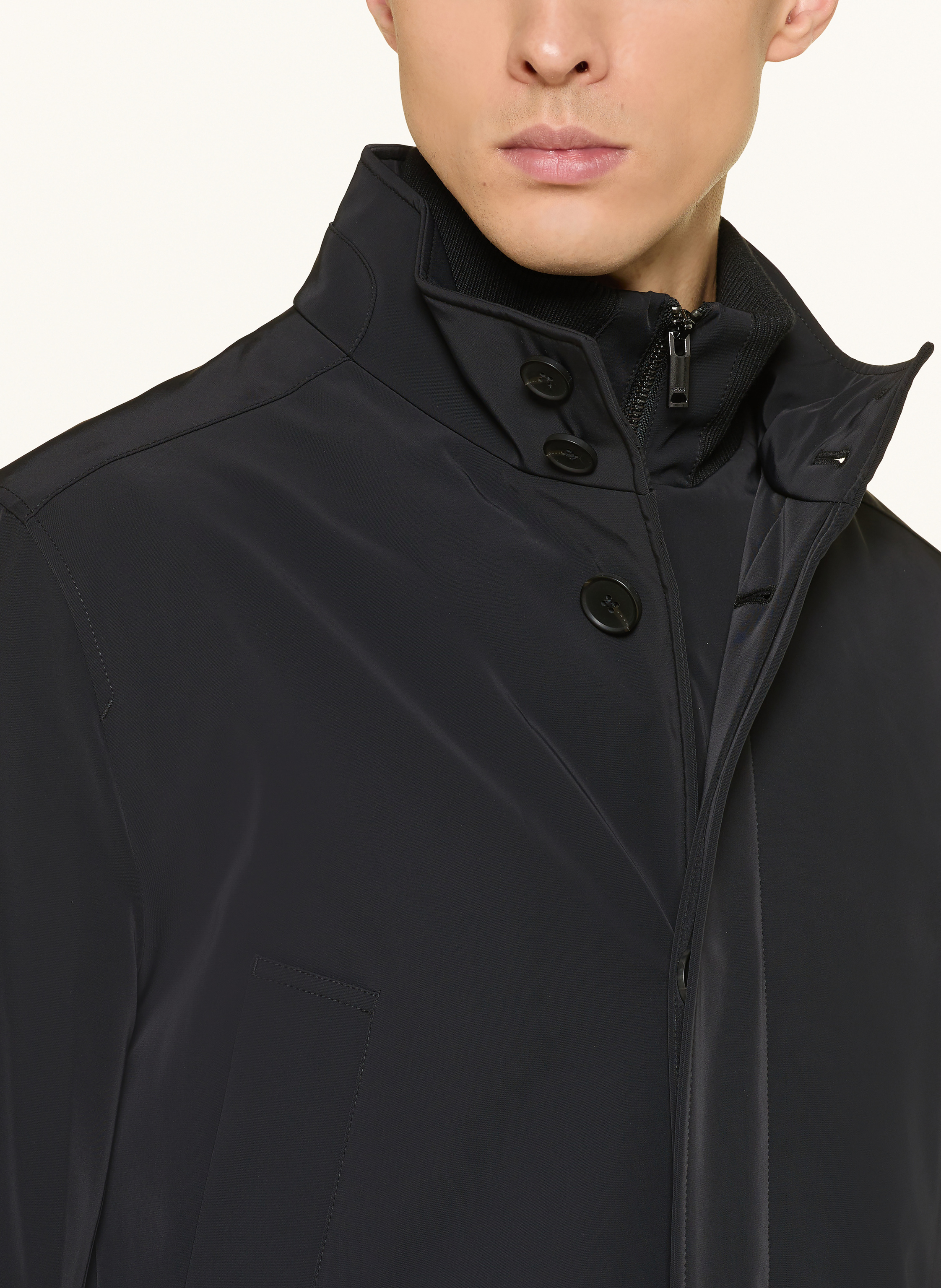 Thumbnail - Reiss Parka Player Mit Herausnehmbarer Blende schwarz