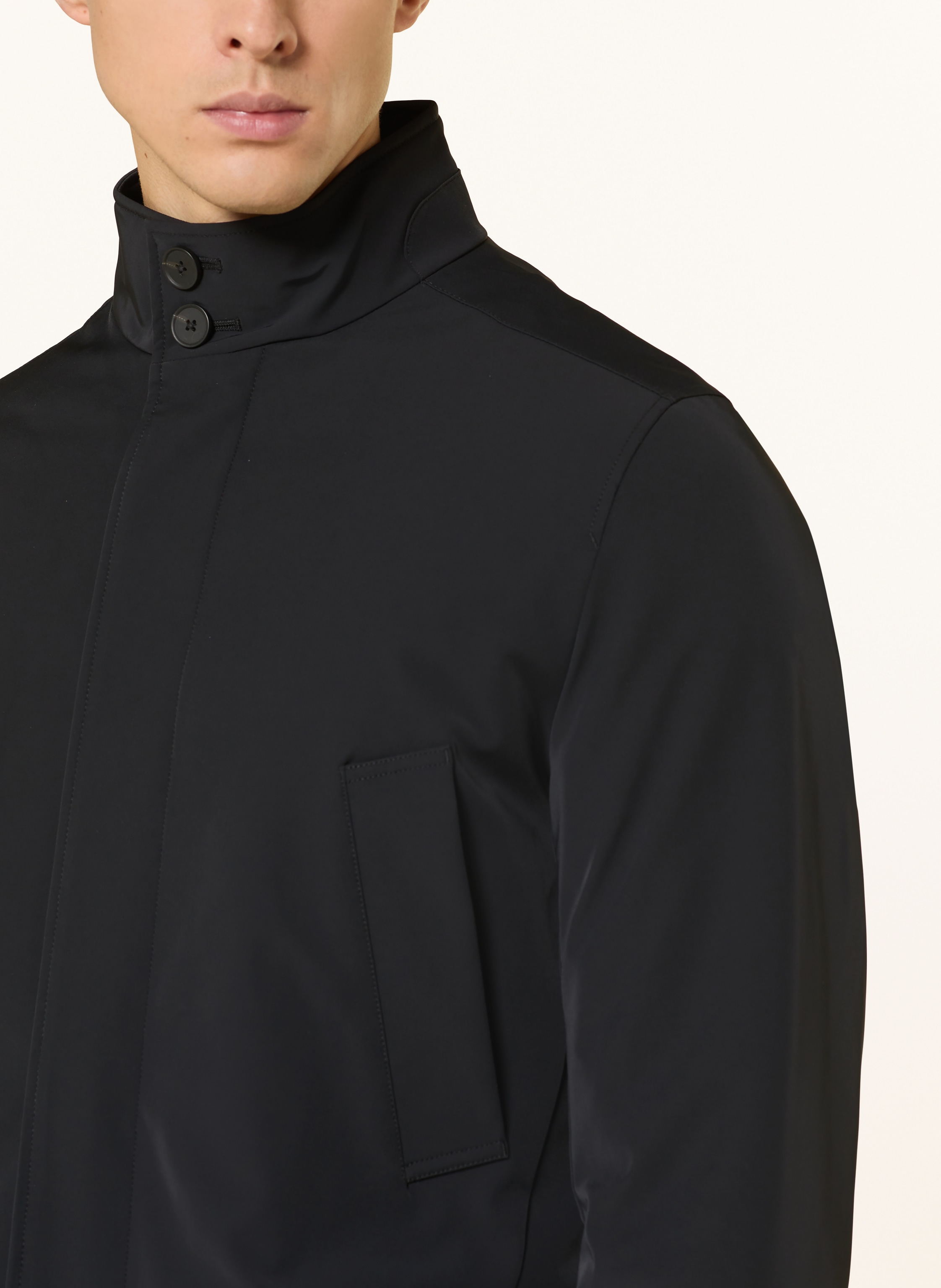 Thumbnail - Reiss Parka Player Mit Herausnehmbarer Blende schwarz