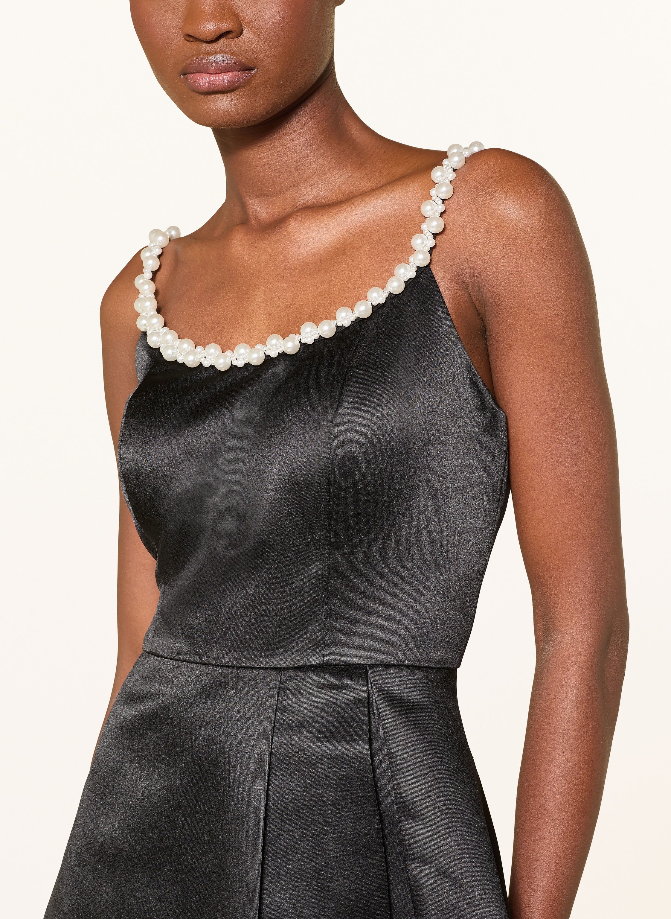 Thumbnail - Apart Abendkleid Aus Satin Mit Schmuckperlen schwarz