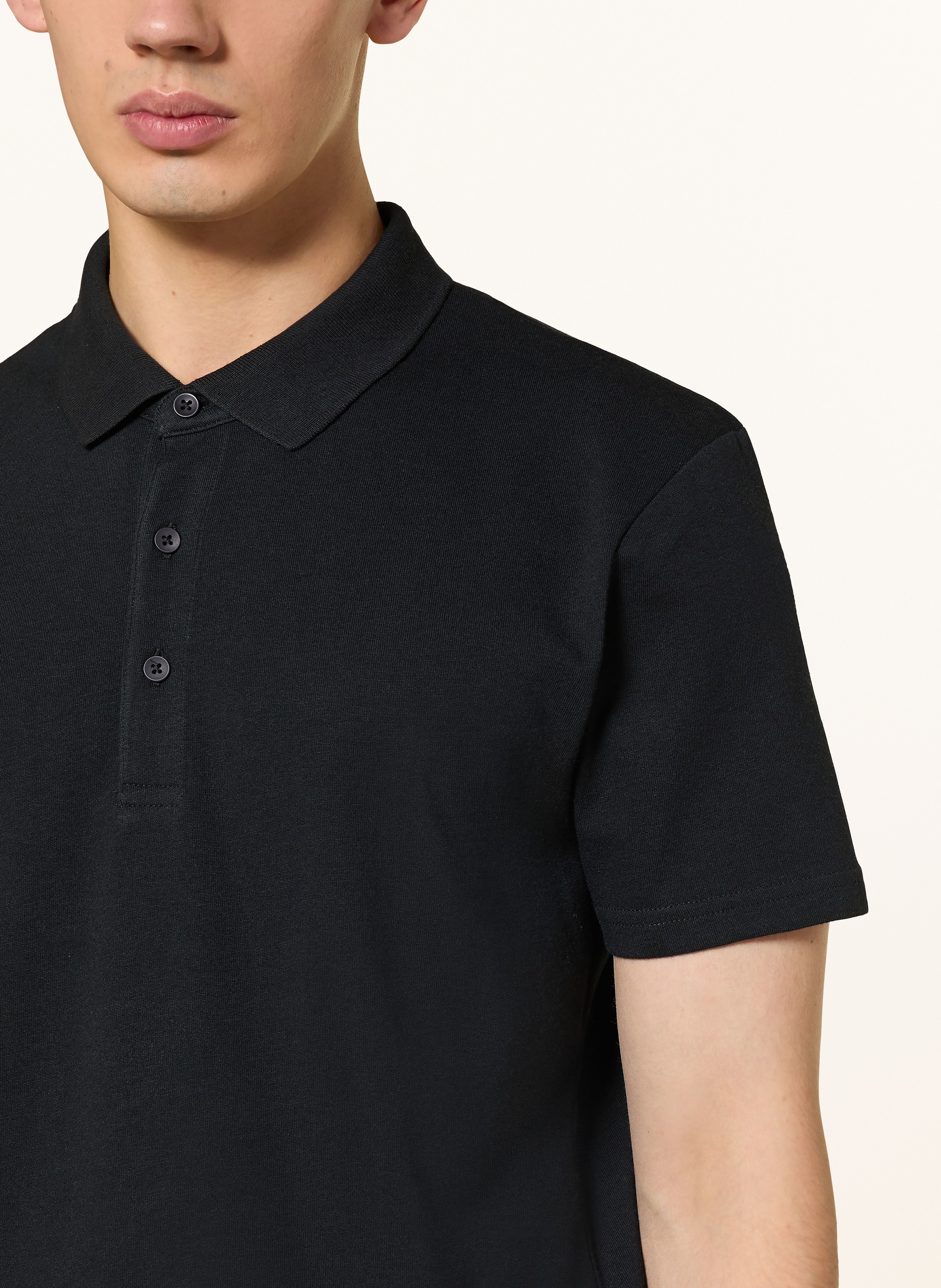 Thumbnail - Allsaints Jersey-Poloshirt Rowan schwarz