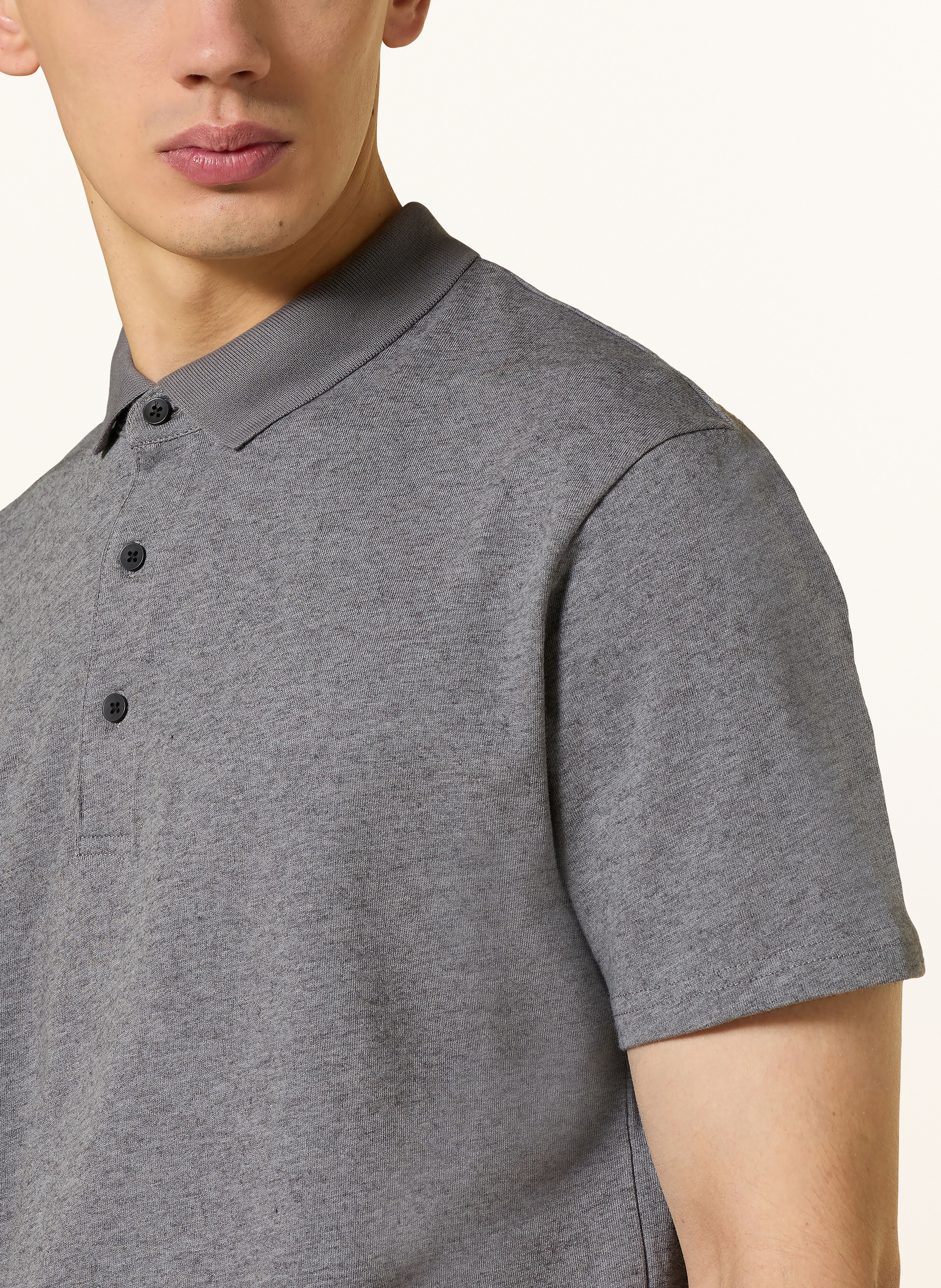 Thumbnail - Allsaints Jersey-Poloshirt Rowan grau