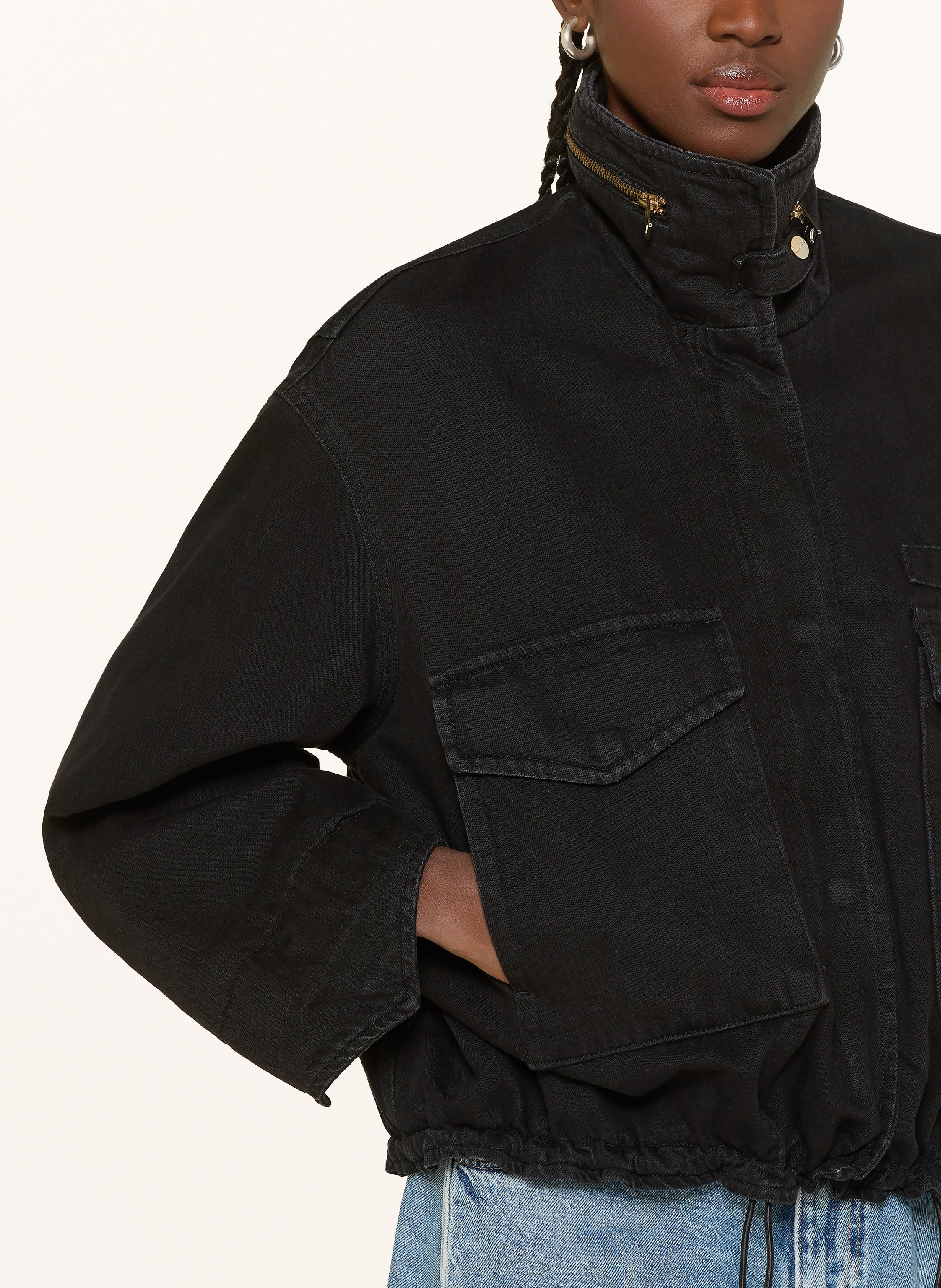 Thumbnail - Allsaints Jeansjacke Clay schwarz