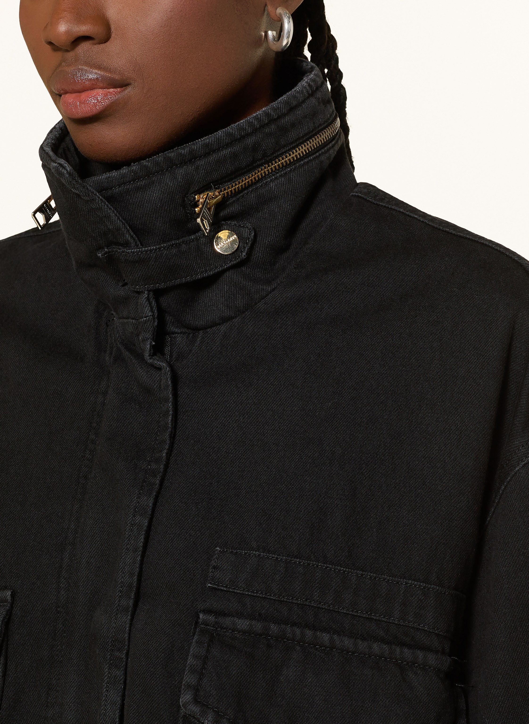 Thumbnail - Allsaints Jeansjacke Clay schwarz