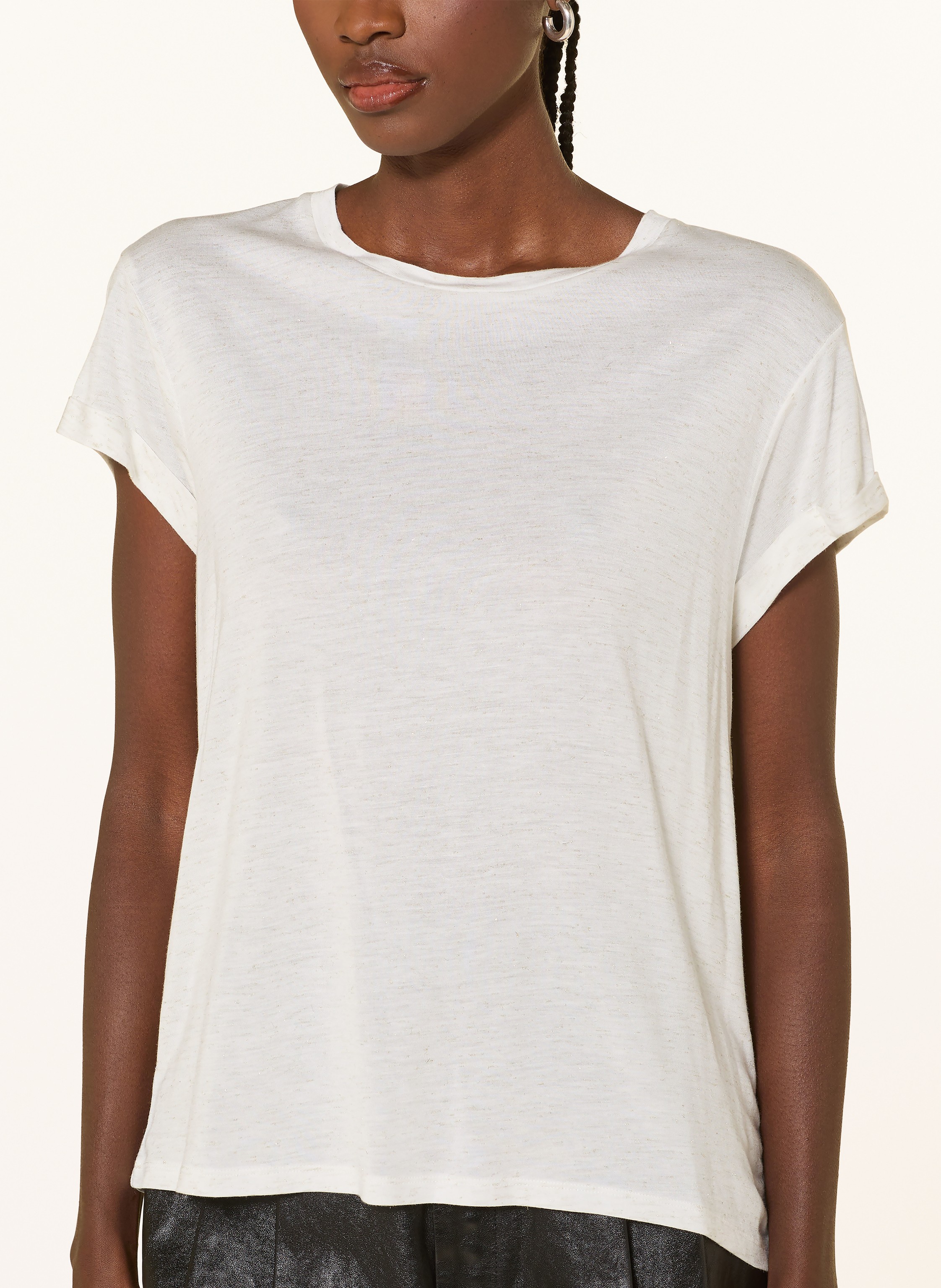 Thumbnail - Allsaints T-Shirt Anna Mit Glitzergarn weiss