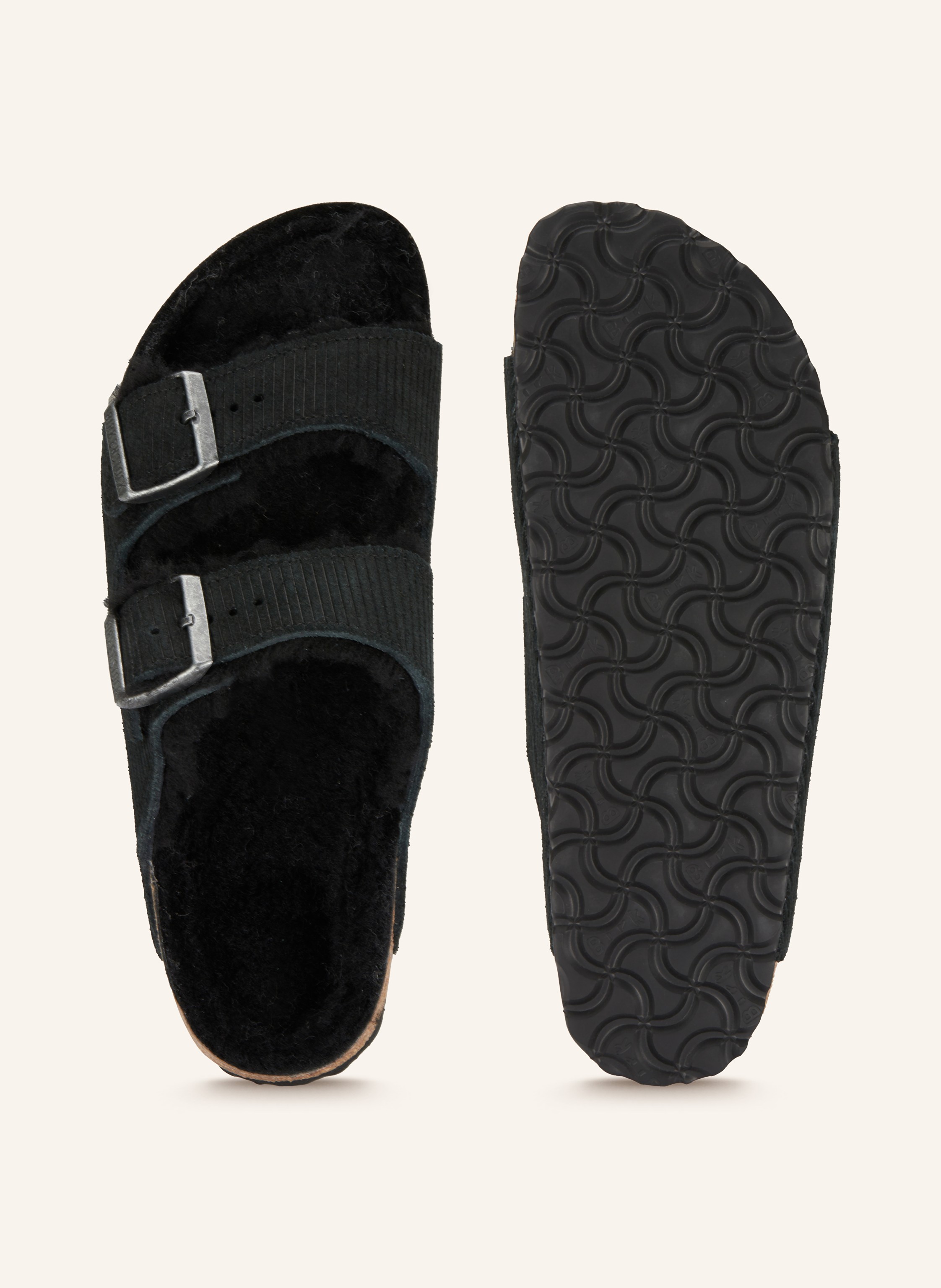 Thumbnail - Birkenstock Pantoletten Arizona Shearling schwarz