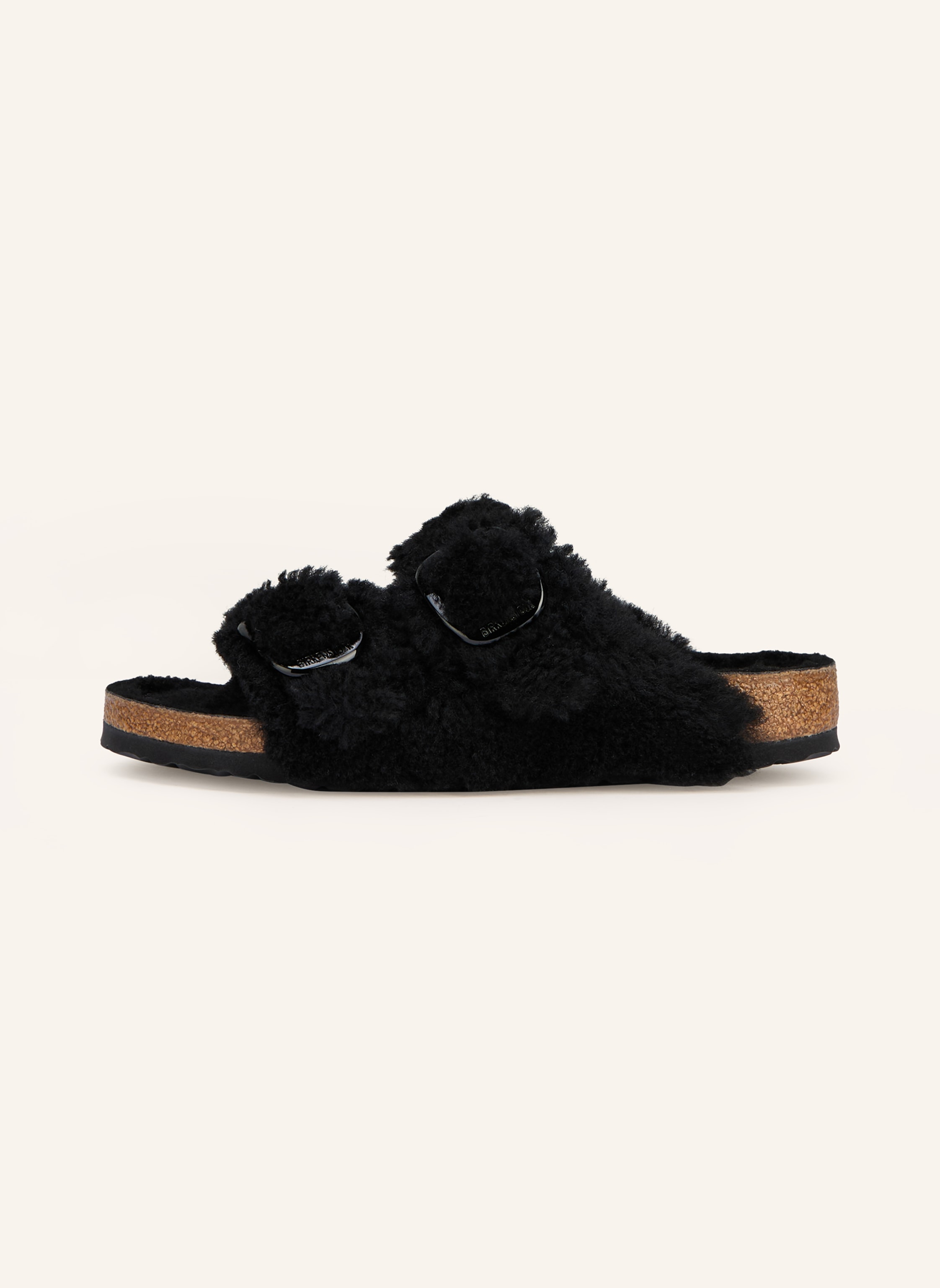 Thumbnail - Birkenstock Pantoletten Arizona Big Buckle Shearling Teddy schwarz