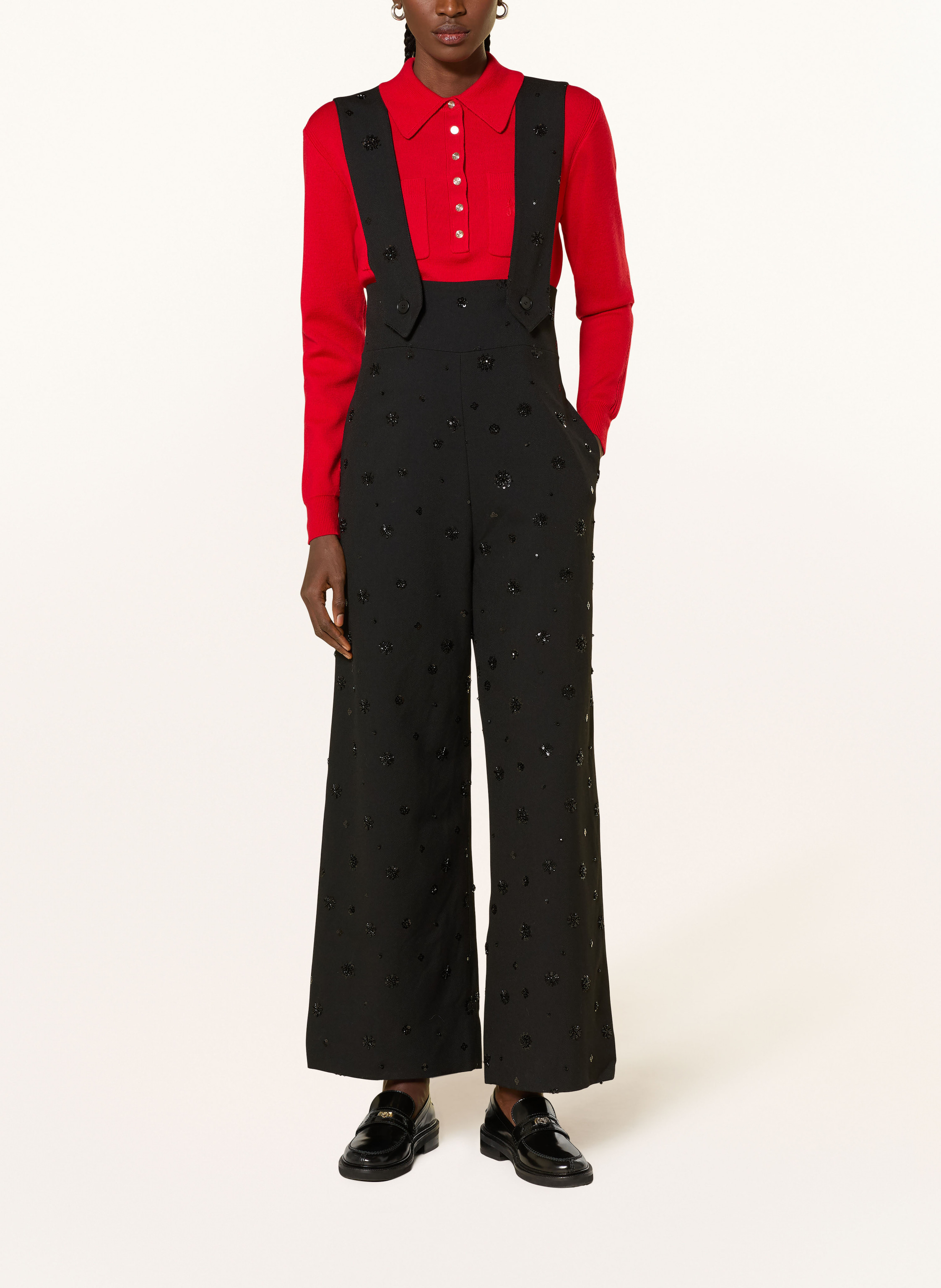 Thumbnail - Maje Latzhose Mit Pailletten schwarz