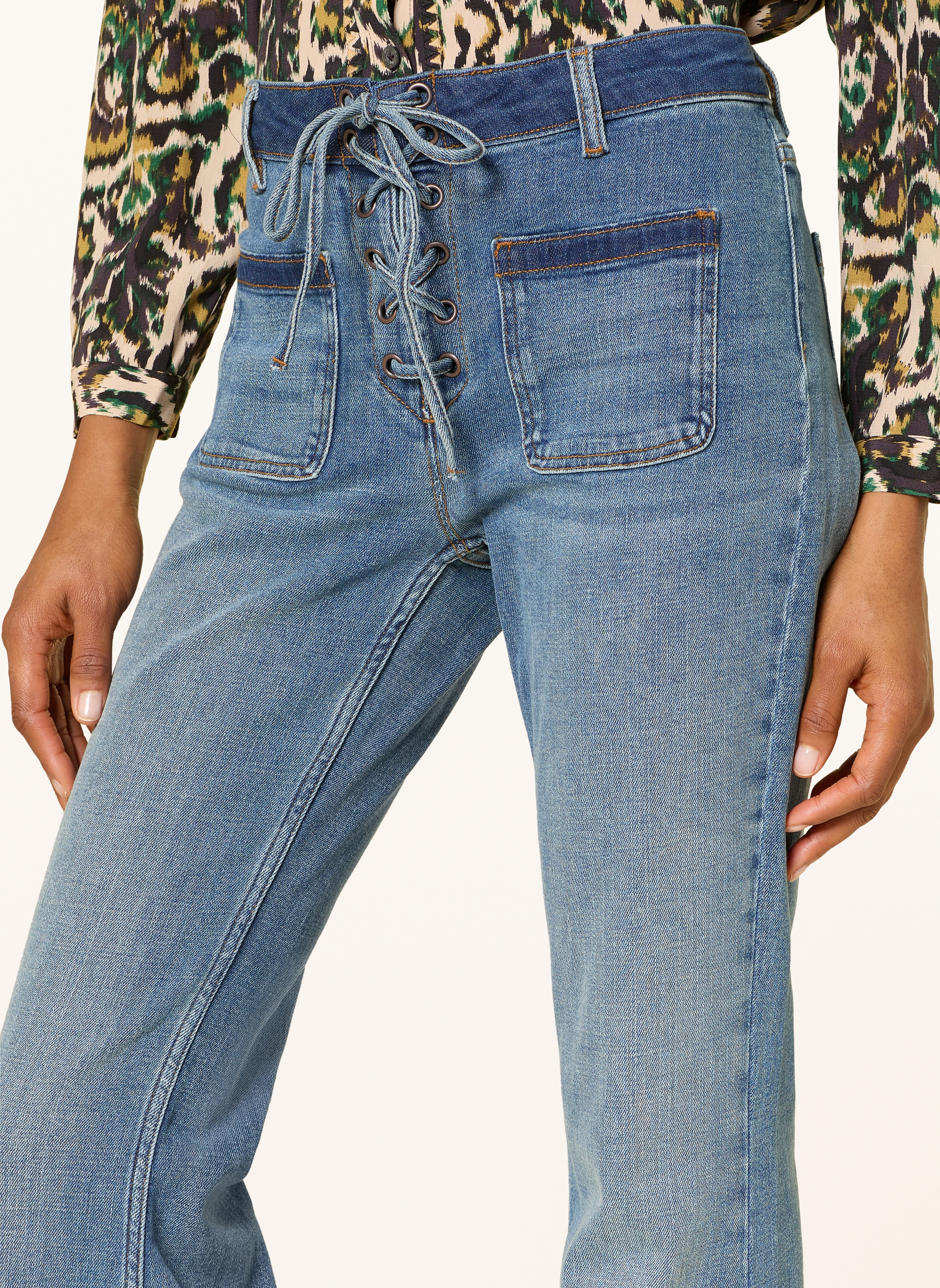 Thumbnail - Ba&Sh Flared Jeans Rafa blau